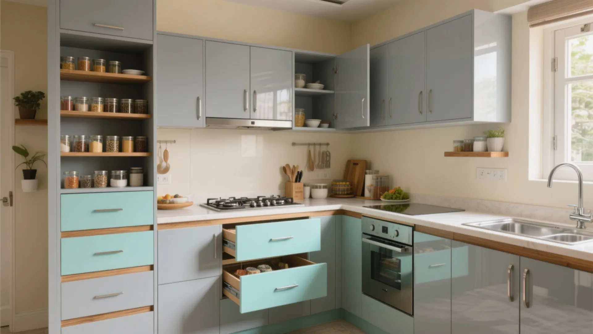 Minimalist Kitchen Storage for Tight Kolkata Floor Plans