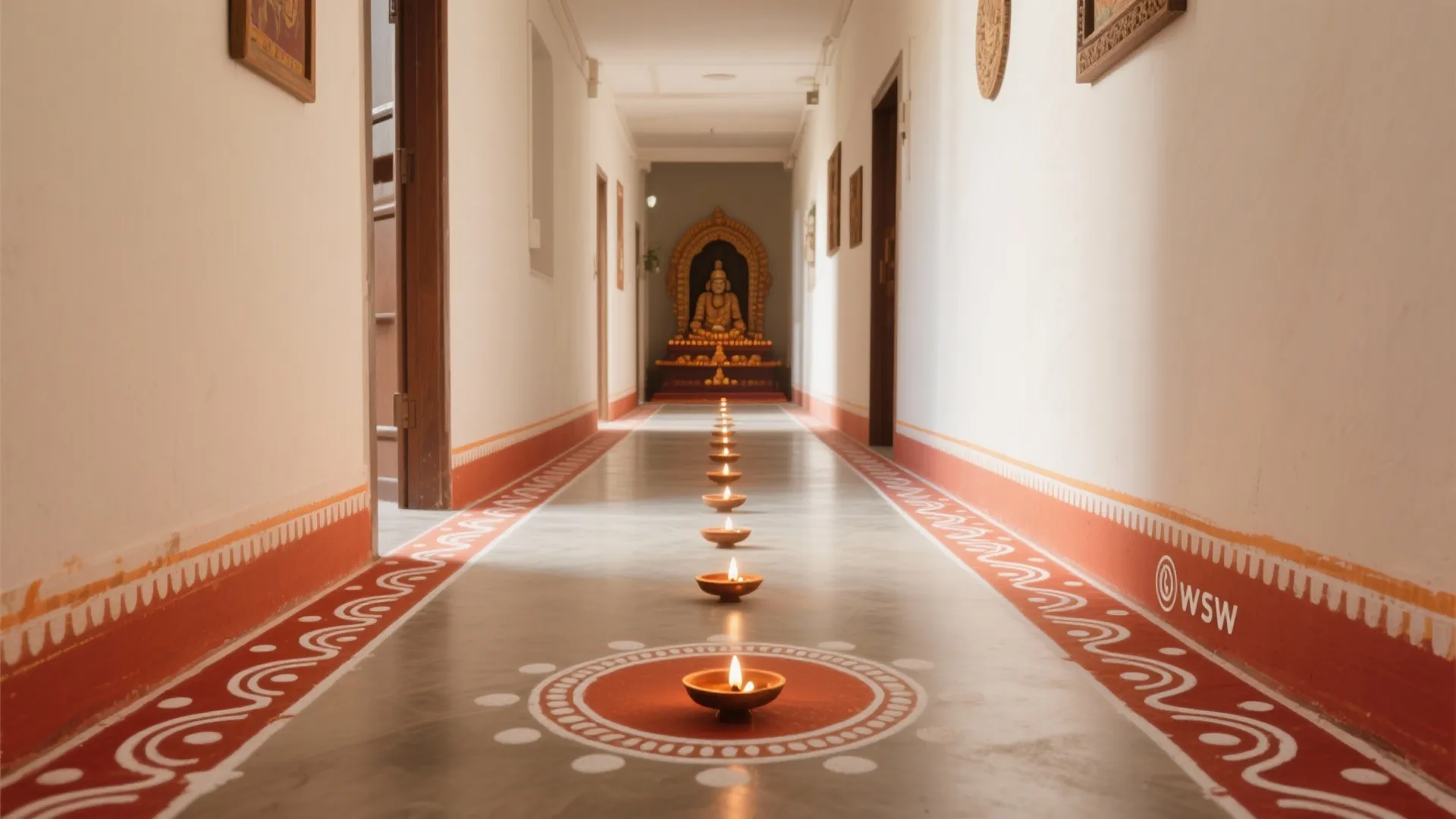 Bordered Path with Kolam Bands