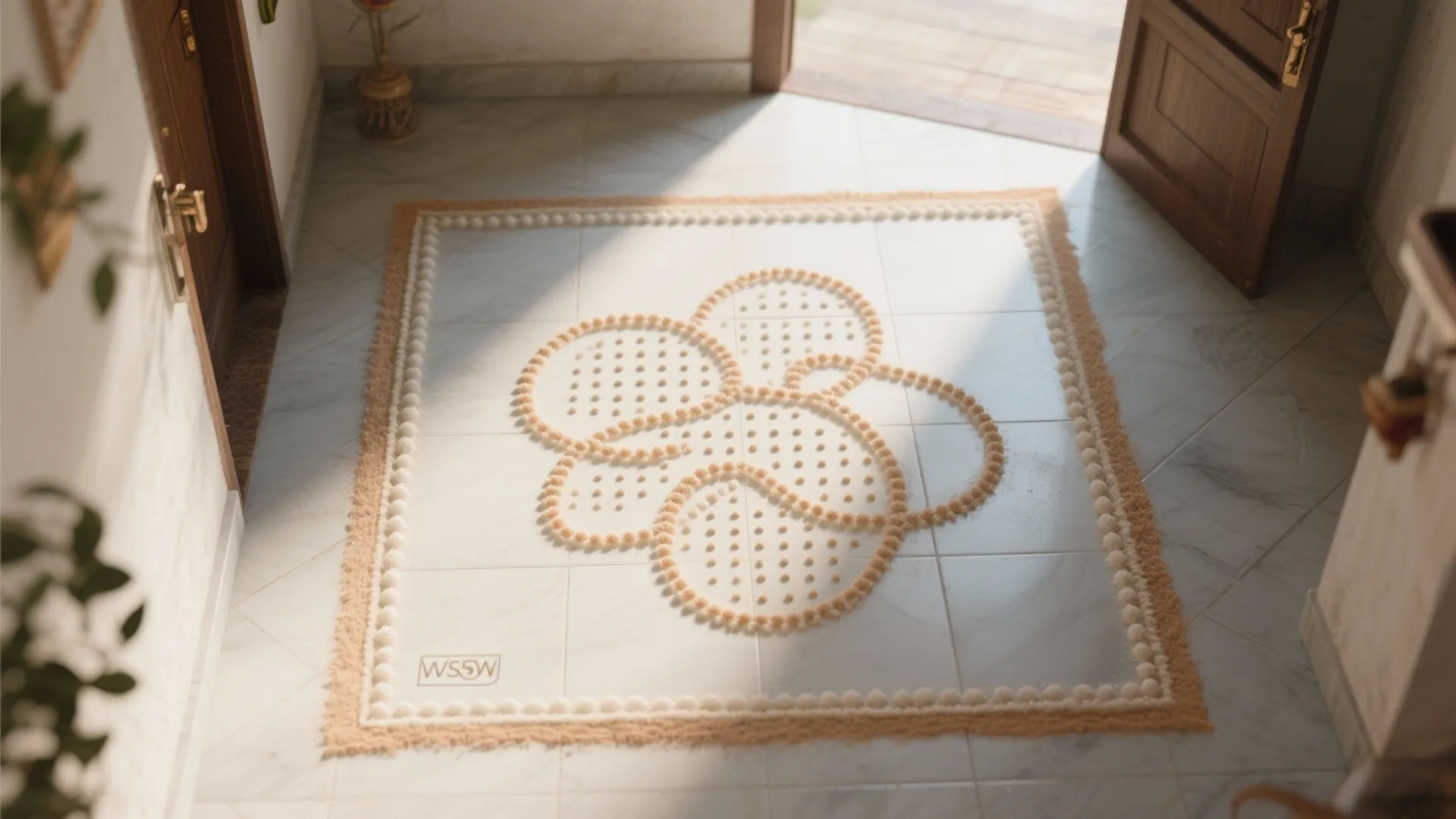 Geometric Dot-Grid Kolam for Calm Rituals