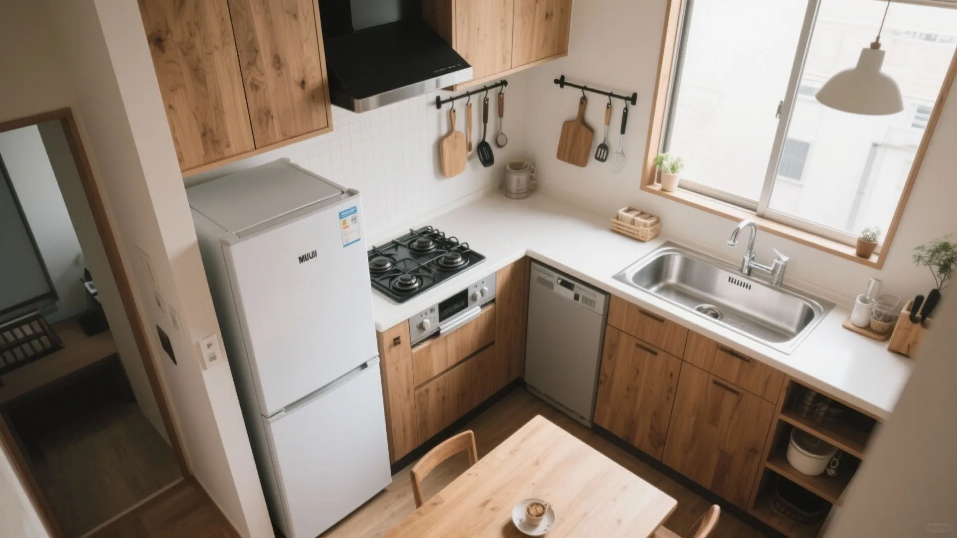 Tips 3: キッチンは“作業三角形”をコンパクトに（東京小户型）