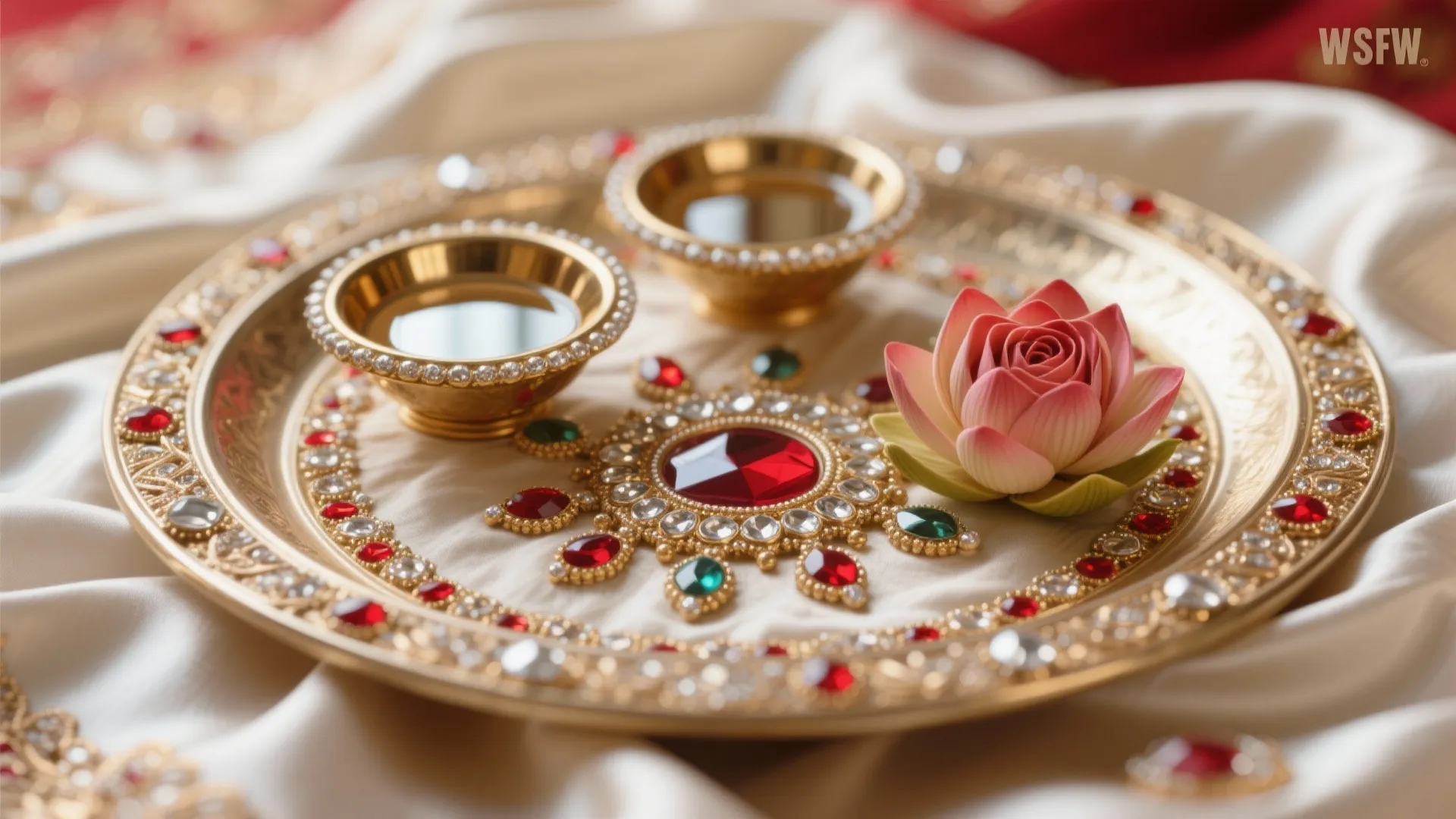 2) Kundan and Mirror-Work Elegance