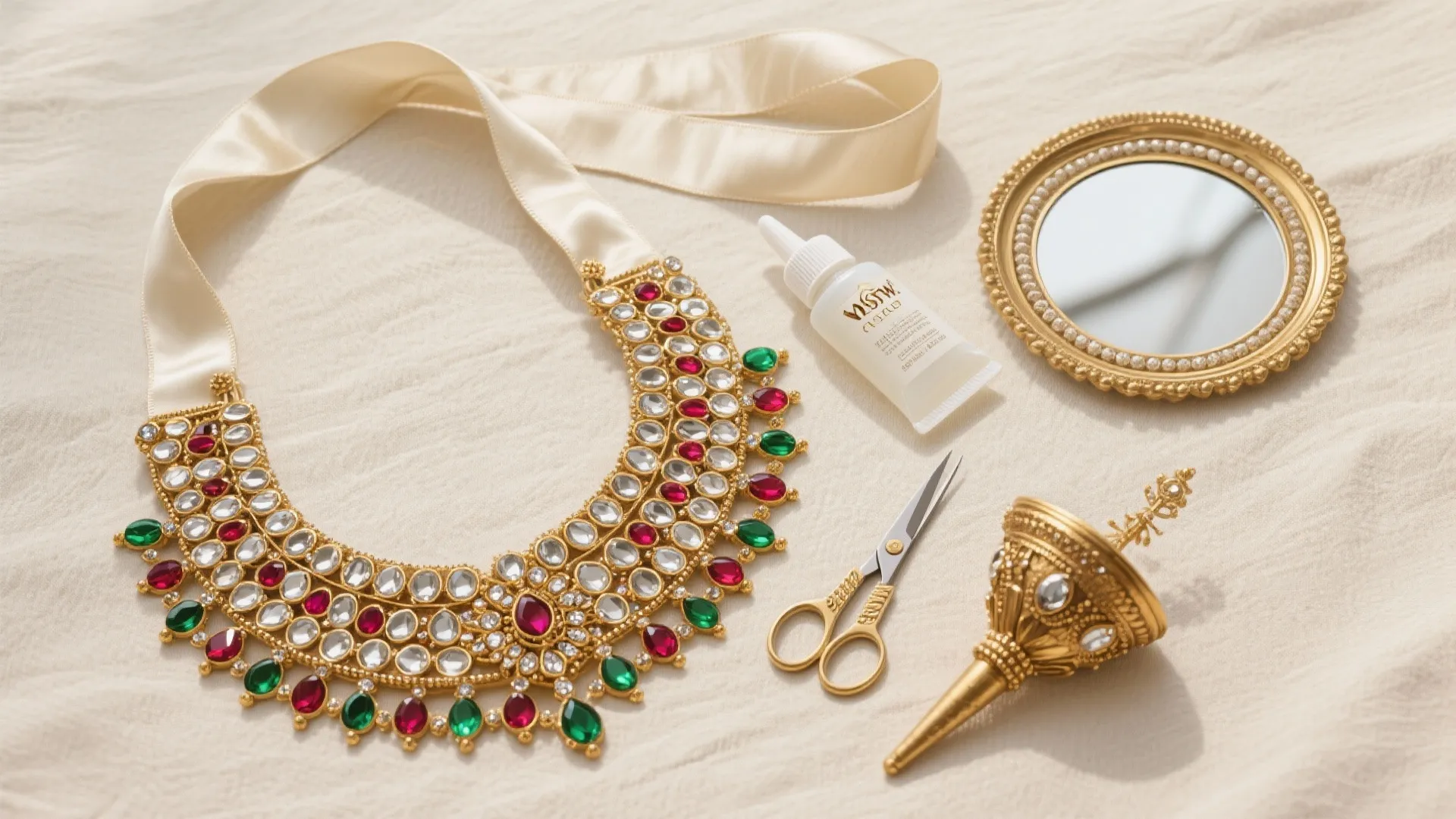 Kundan and Mirror Work Accents