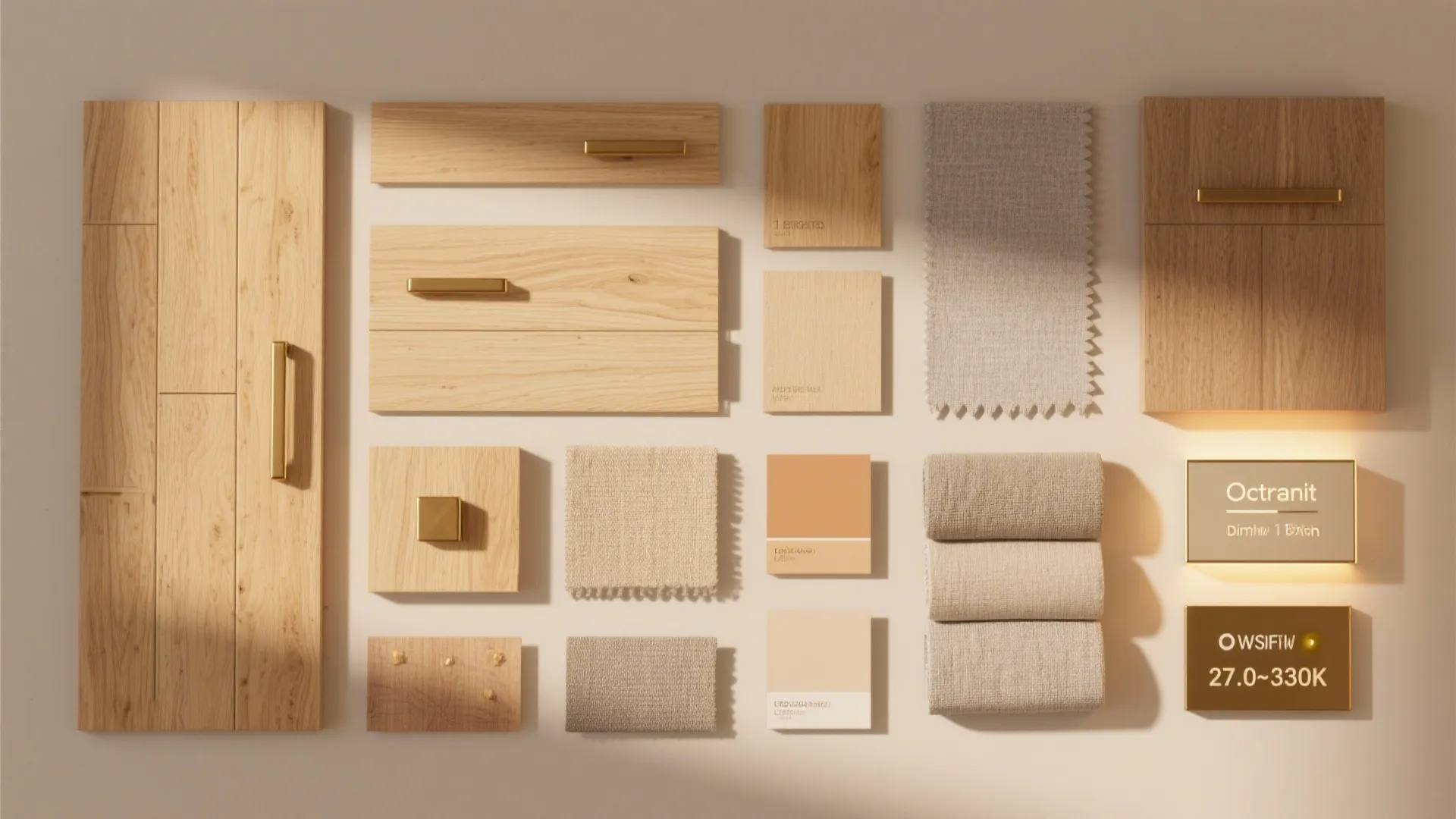 Wood elements and warm lighting for a homely vibe