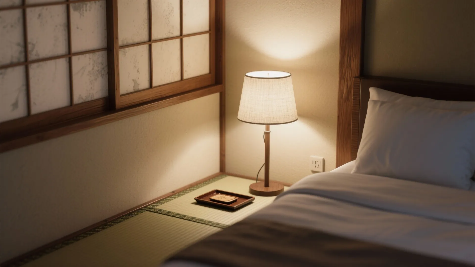 Tips 3: ベッド脇は低輝度で目線を守る（东京小户型・収納技巧）