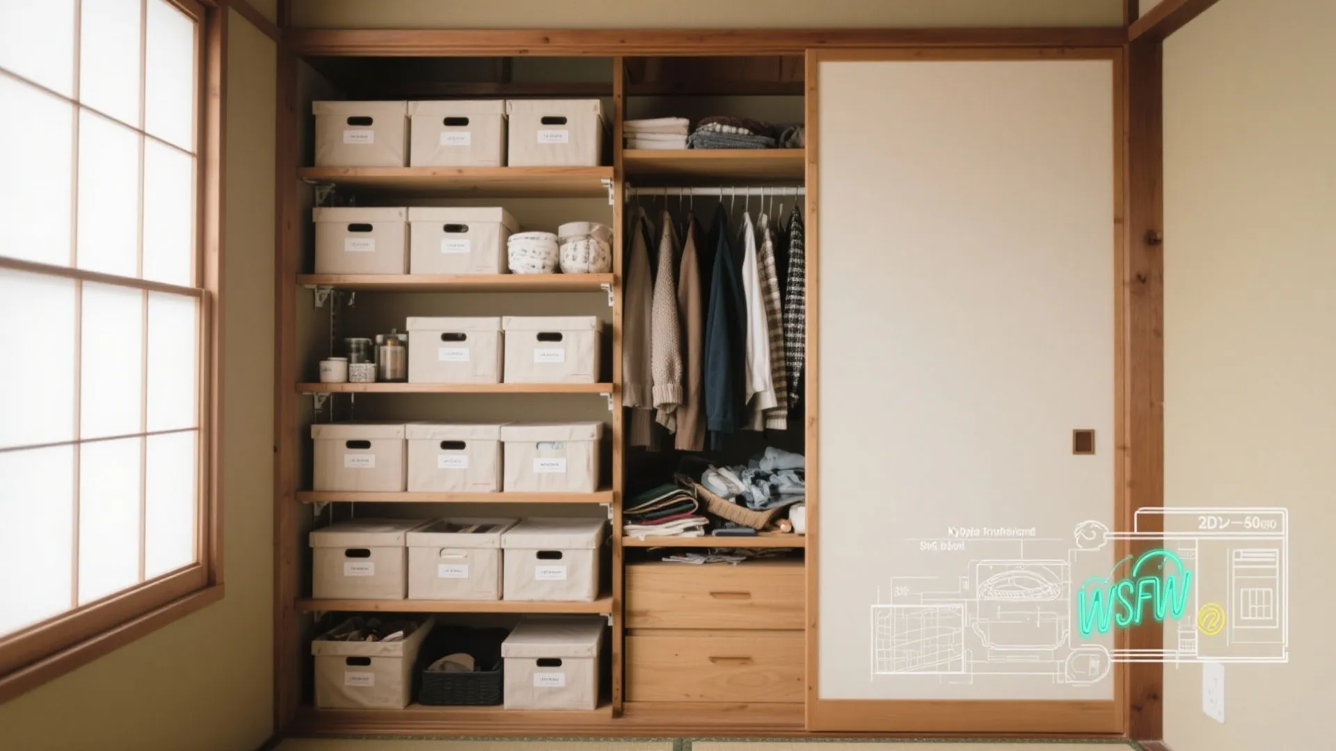 Tips 3: 二人暮らしの“共有収納”は深さより入口幅を最適化