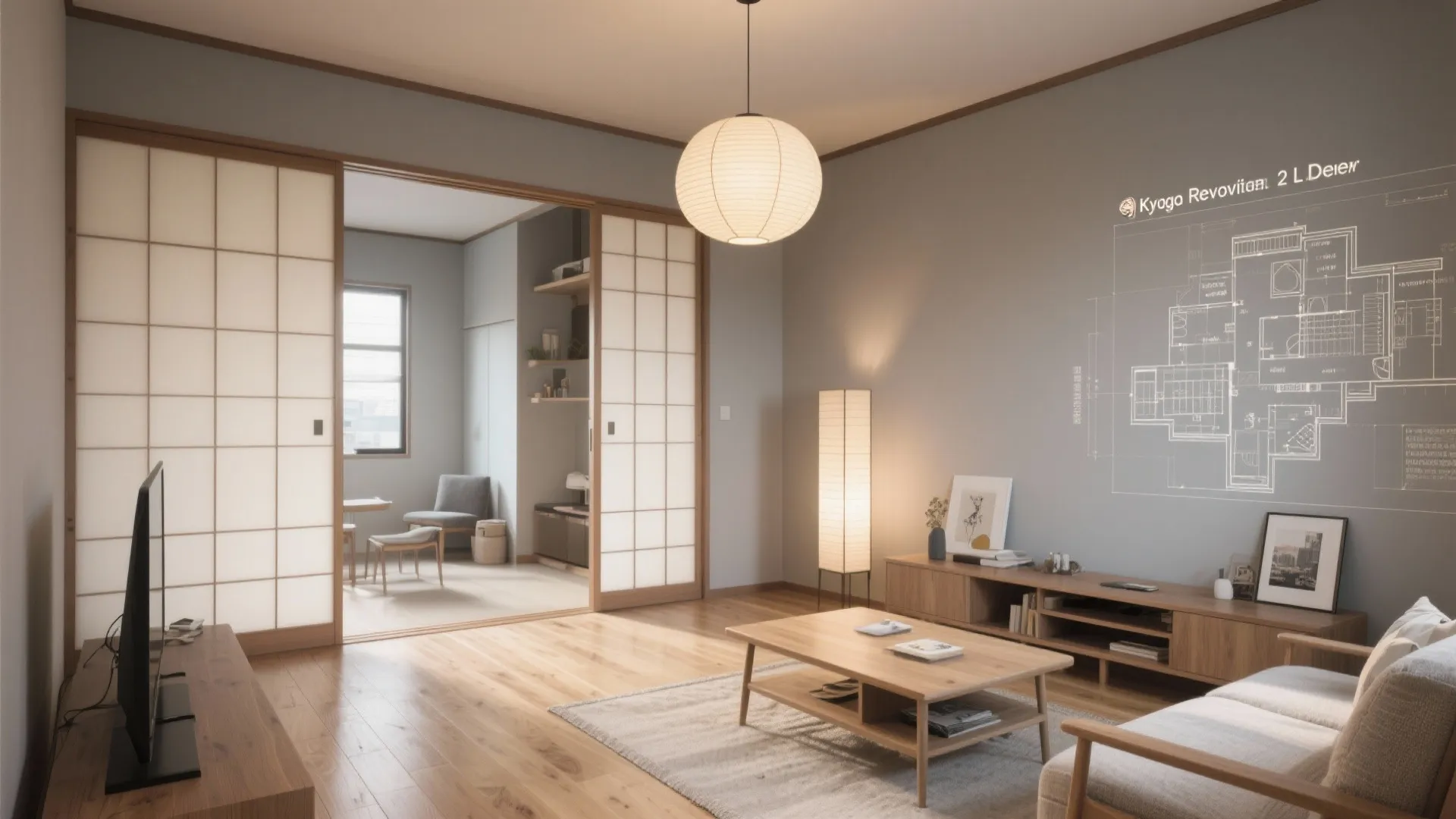 Tips 4: 色と素材の軽さで“広く”見せる（日式風格／京都）