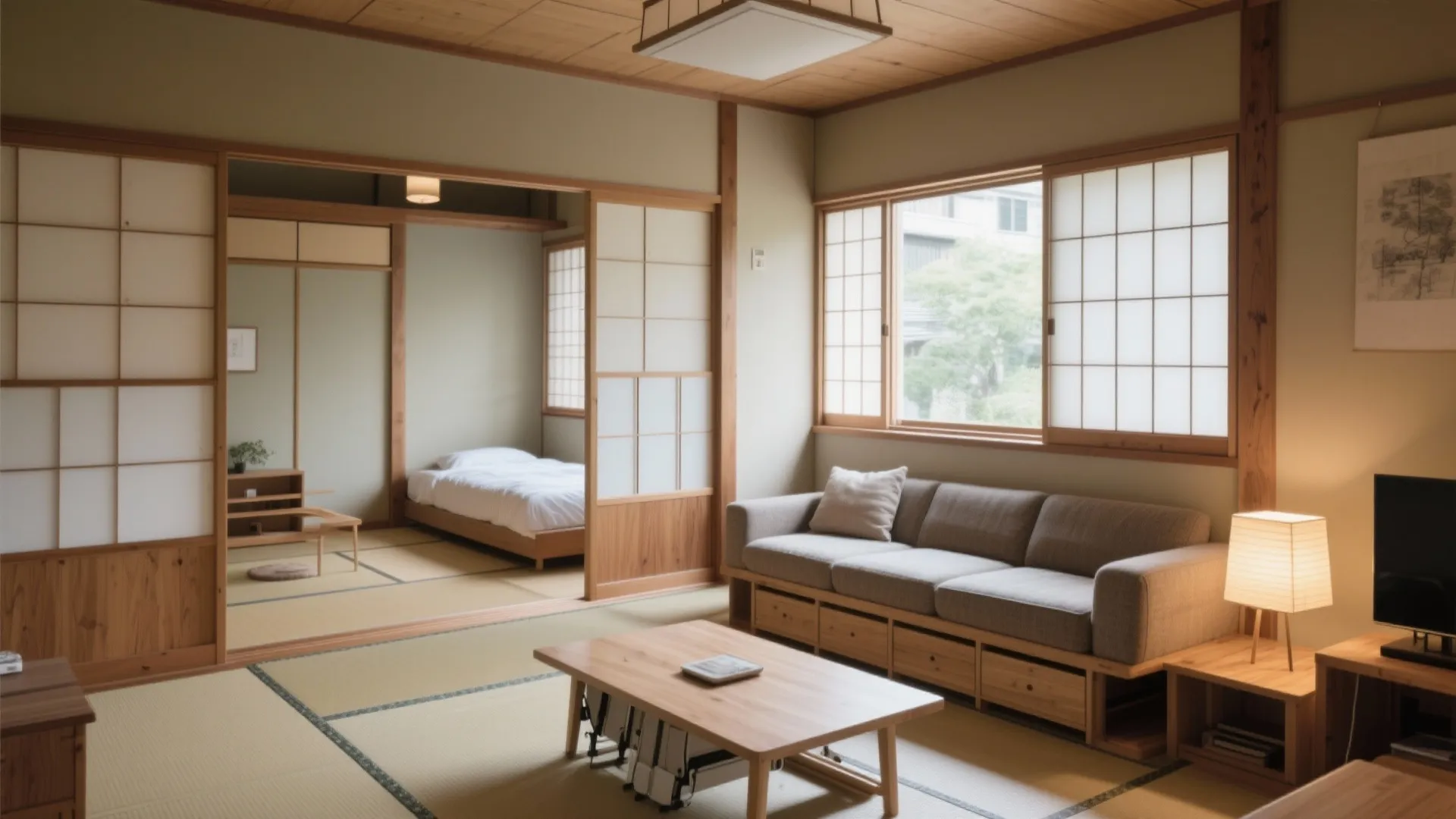 Tips 5: 来客が多い家庭—ゲストベッドの“消える配置”（收纳技巧・日式风格）