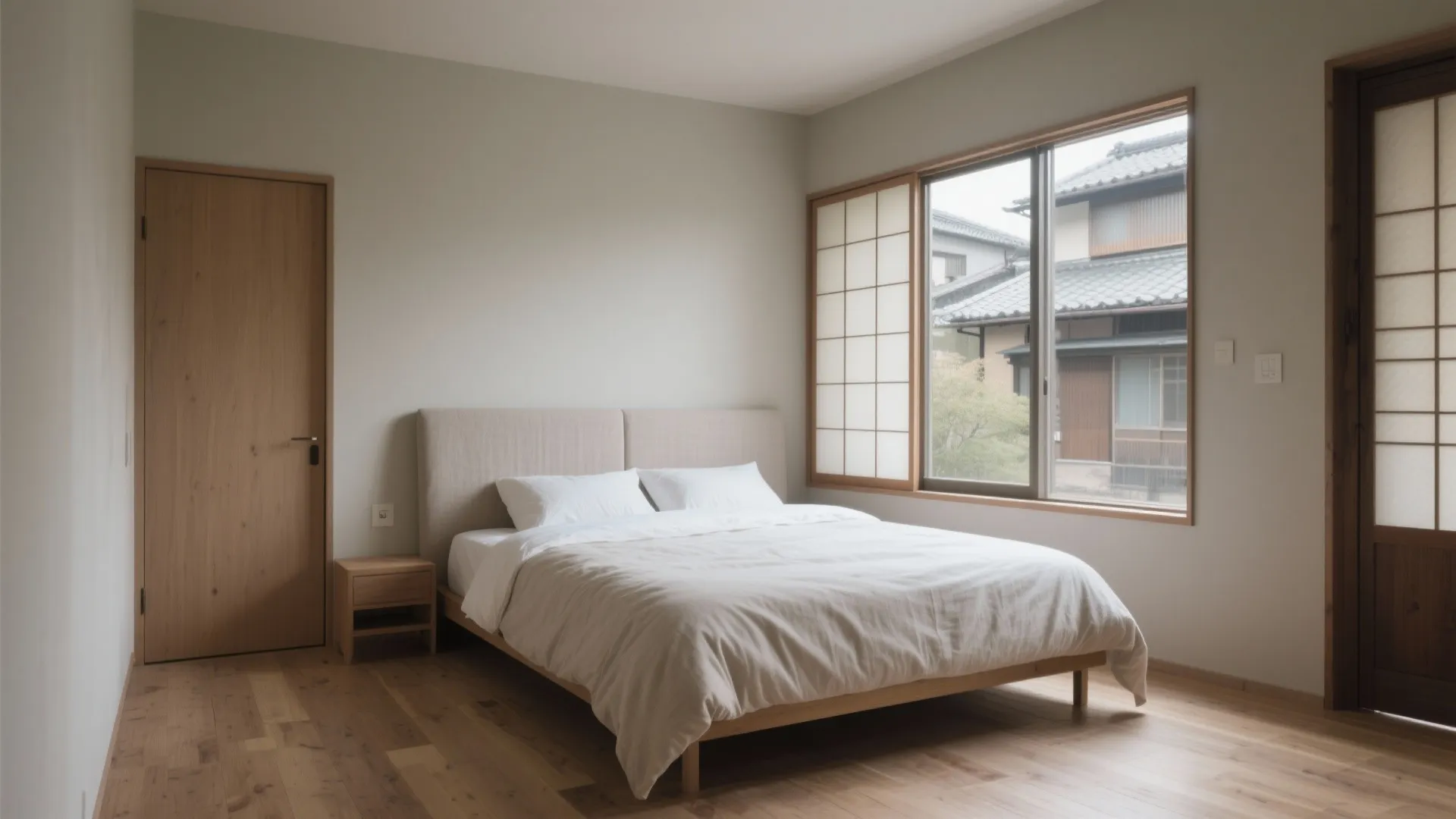 寝室は“背を守る”：ベッドヘッドの位置と京都の風の抜け