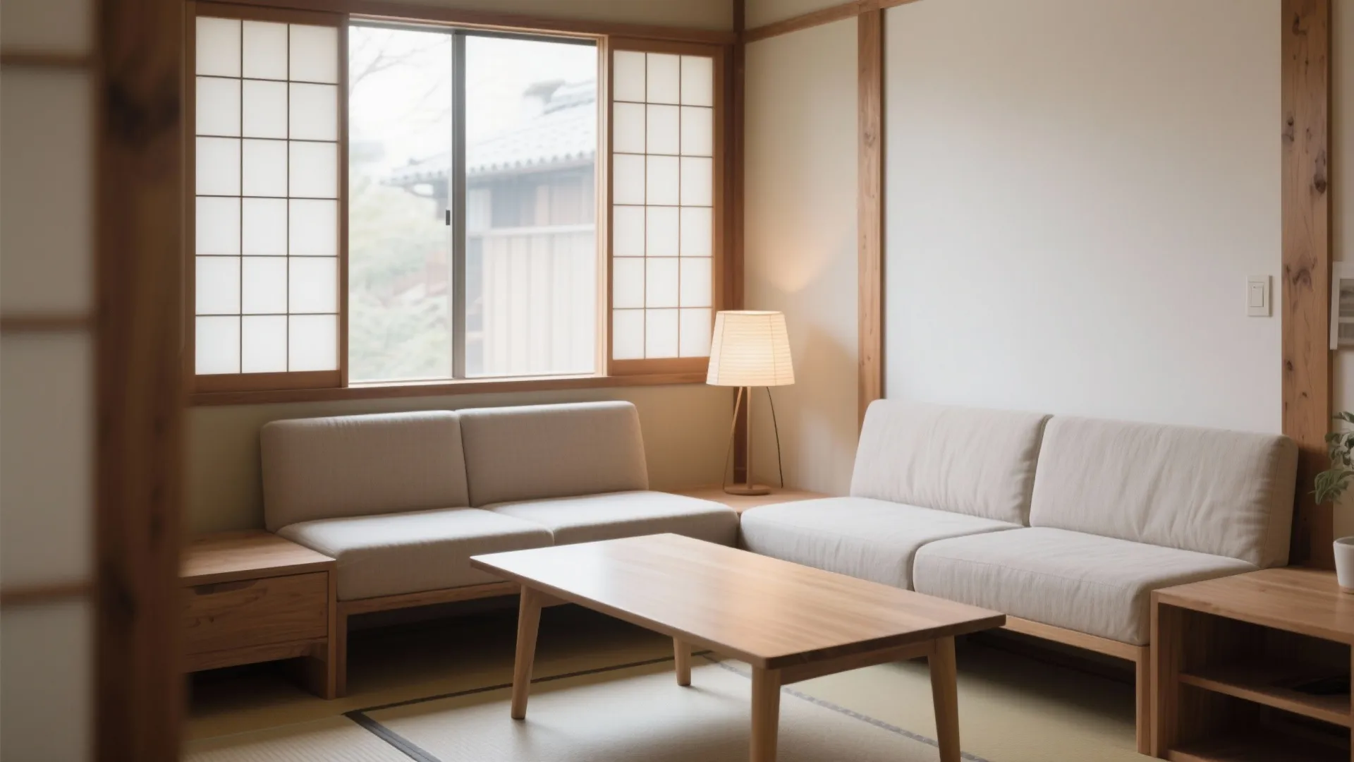 3DKのDKを“二面リビング”に変える家具配置（日式風格で圧迫感を回避）