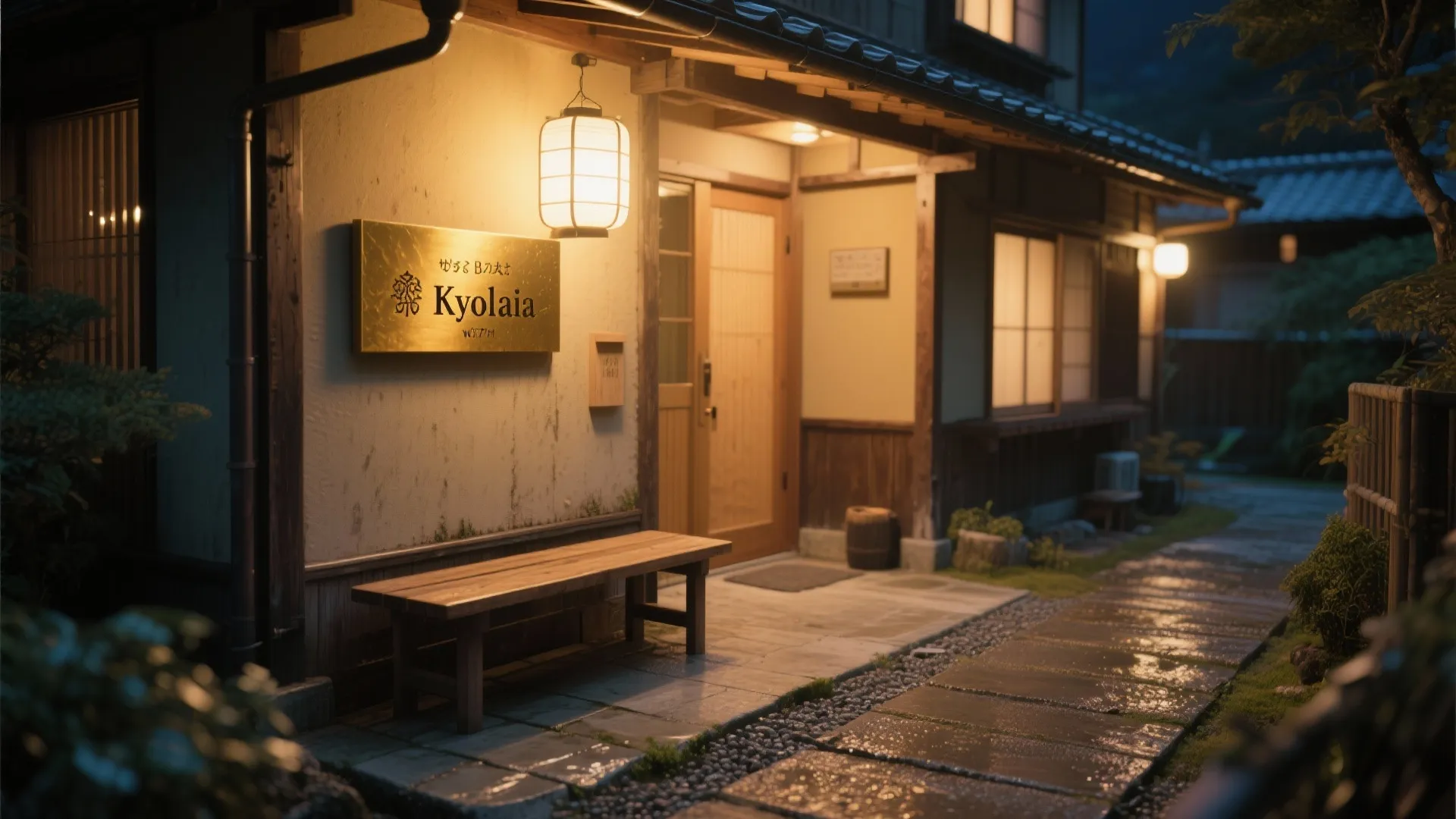 Tips 10: 小さなサインと家具で外観に温度を（京都の生活感）