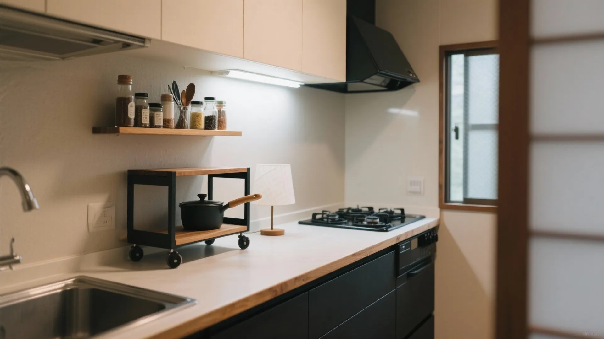 Tips 3: キッチンは“1動作3役”のレイアウト（収納技巧で時短）