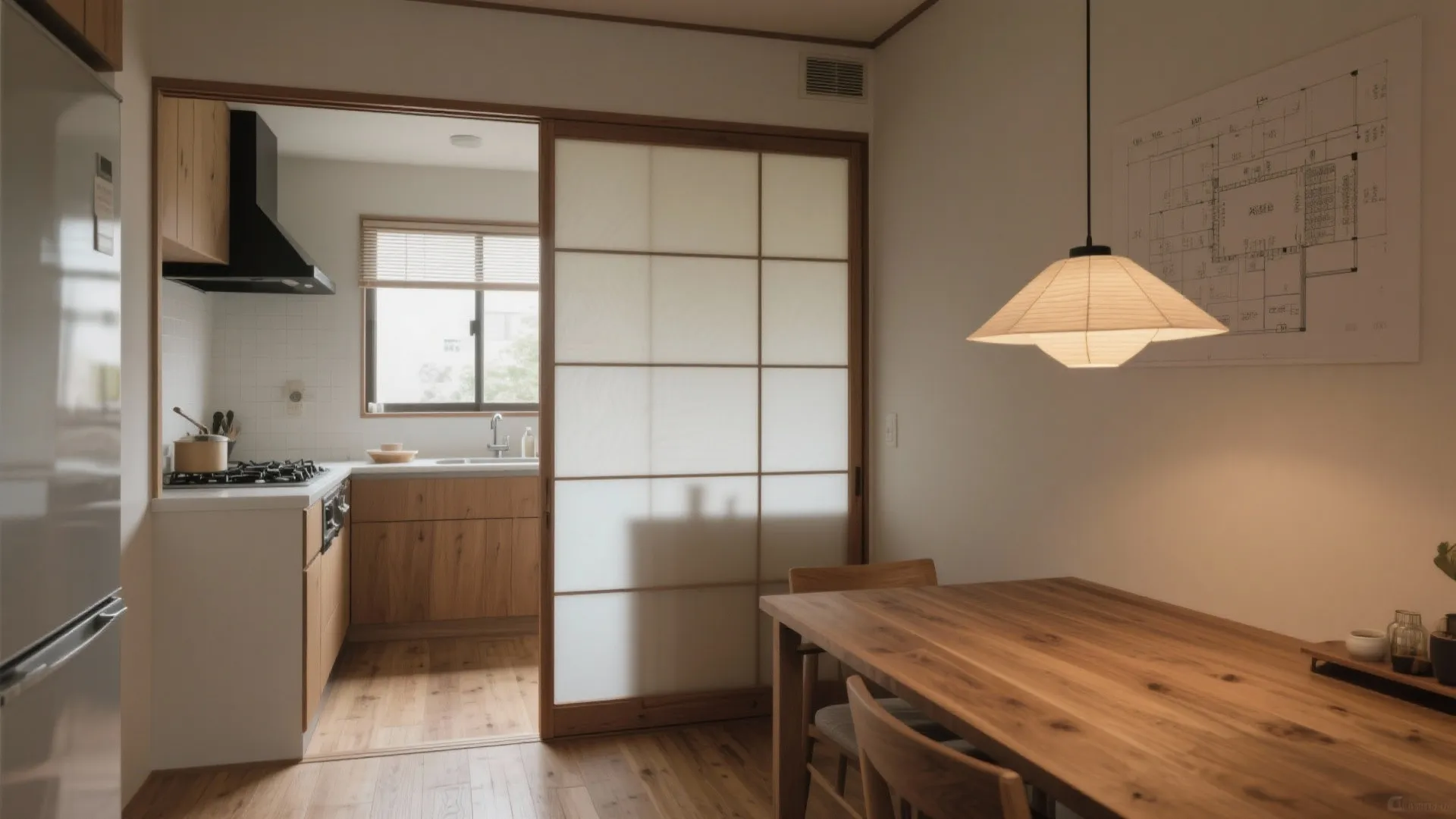 キッチンの配置で暮らしが変わる：LDK一体 vs DK独立（京都・動線規劃）