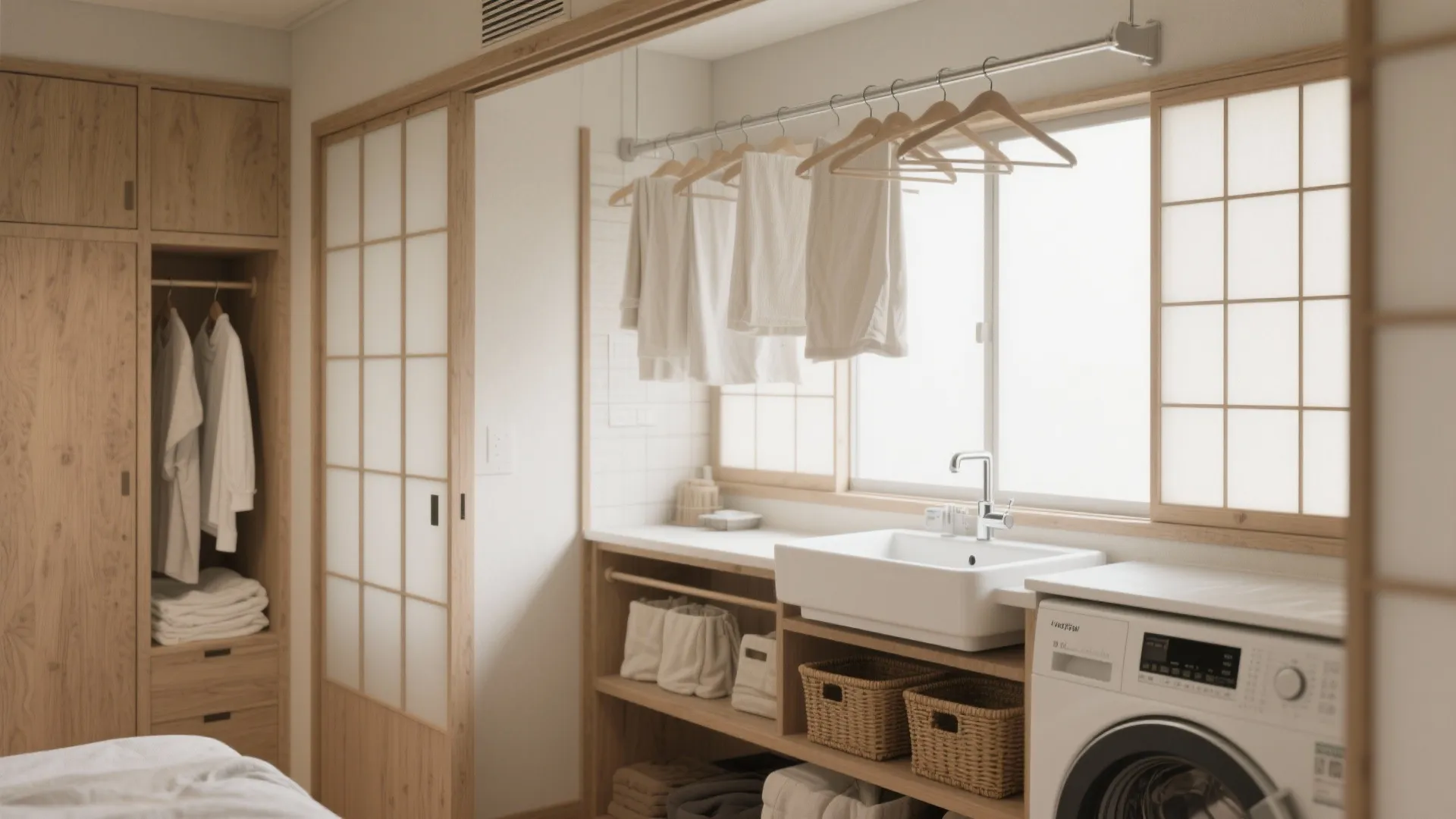 Tips 4: 洗面とランドリーを“直列”にする（動線規劃・京都）
