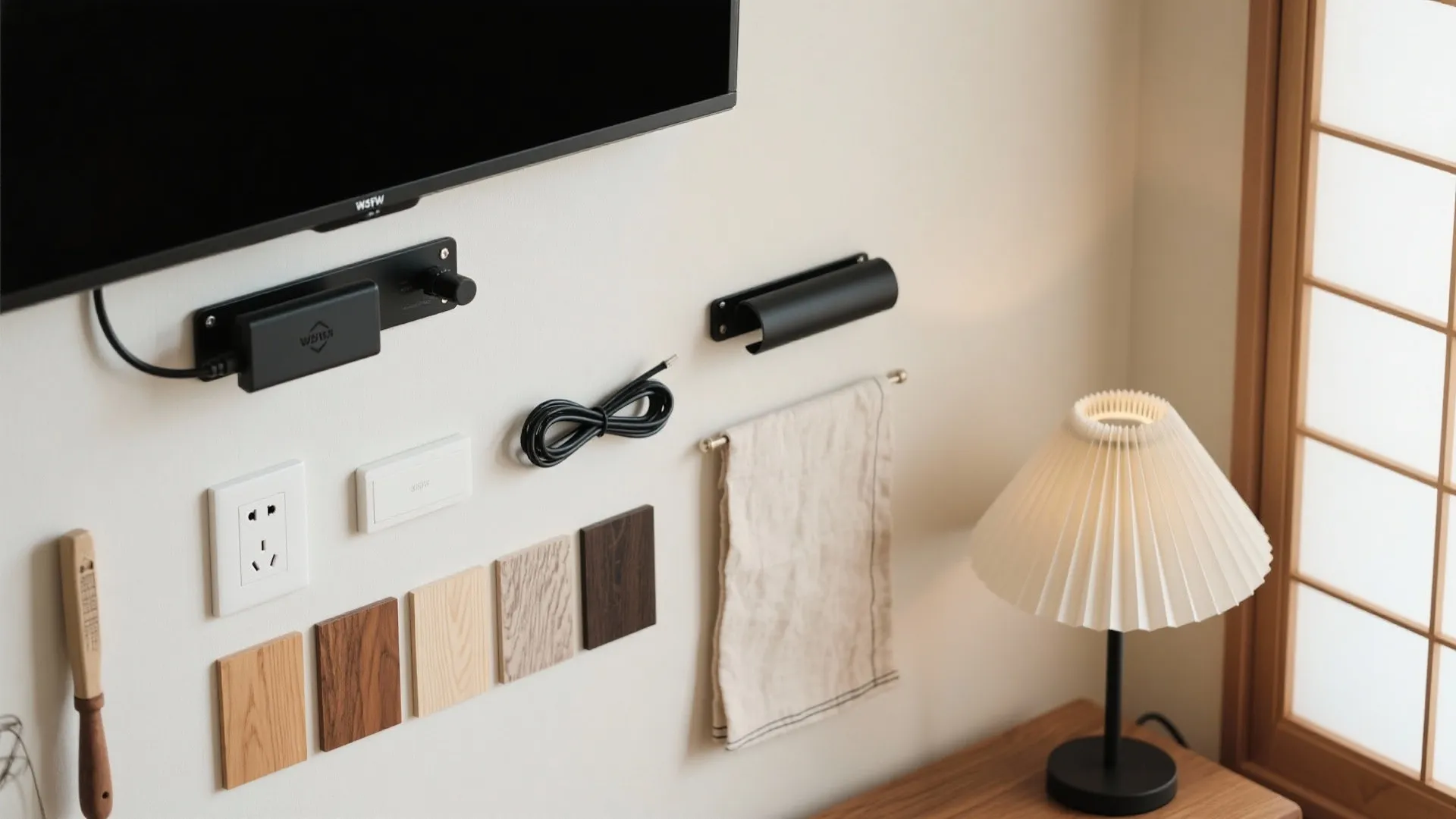 Tips 3: 壁掛け＋ケーブルマネジメントで視覚ノイズ削減（收納技巧）