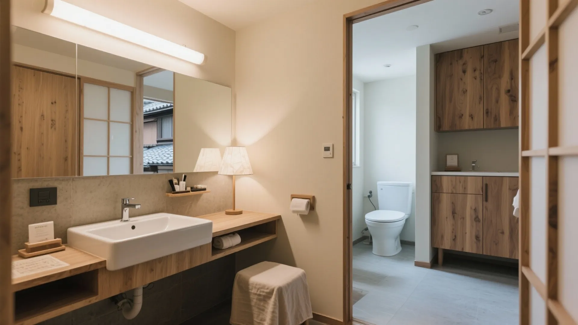 水回りの同時使用を前提に：トイレ2、洗面1.5という発想（日式風格の衛生計画）