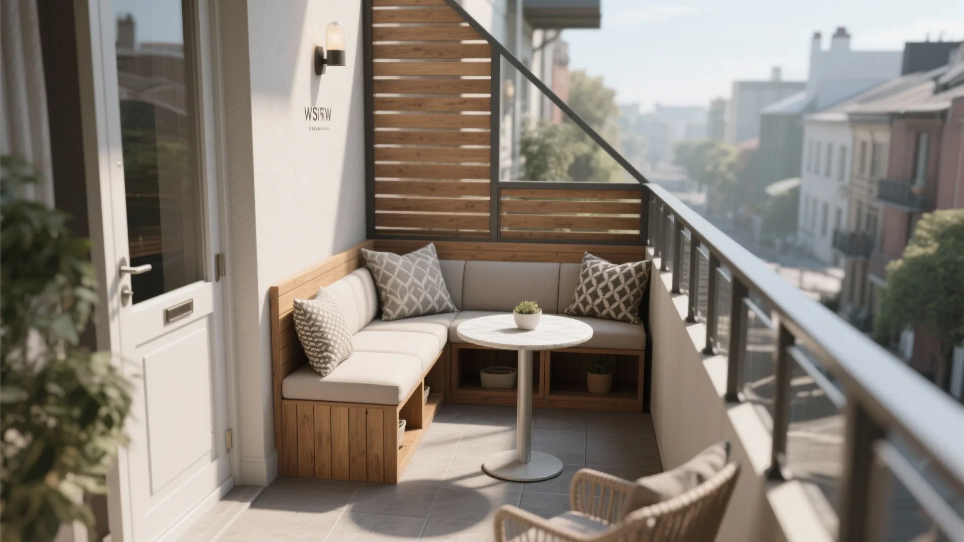 L-shaped seating nook for conversation and comfort