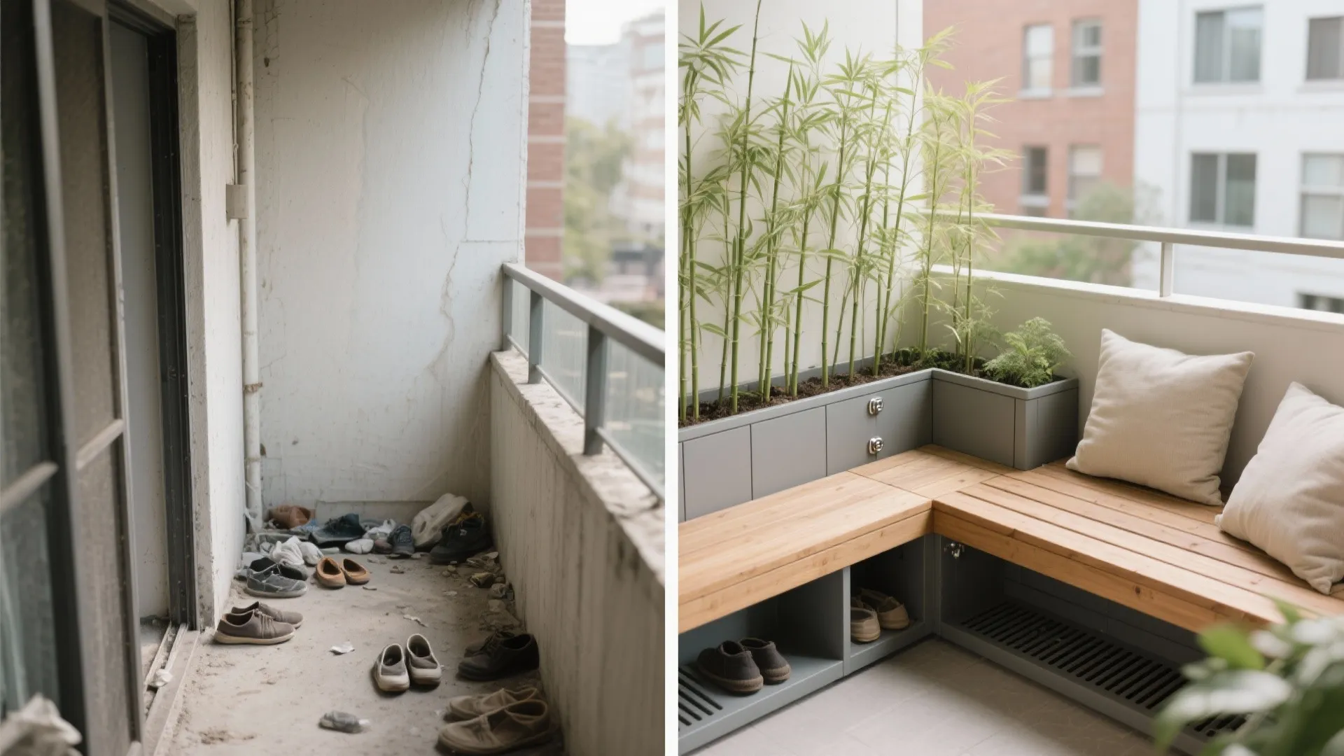 L-Shaped Bench–Planter Combo for Corners