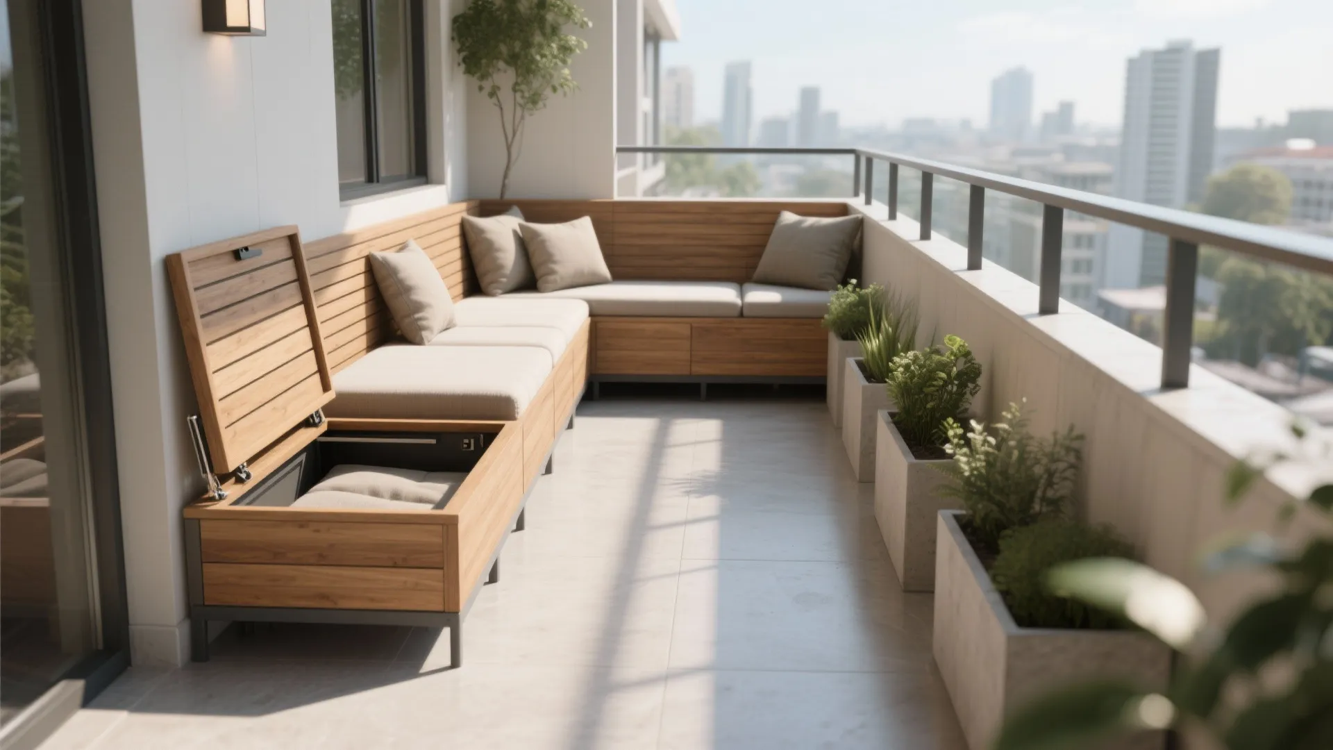 2) L-Shaped Benches with Hidden Storage