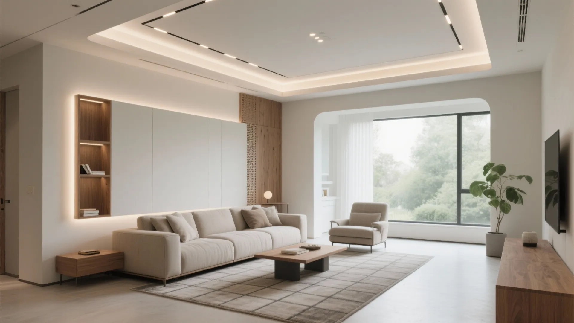 False Ceiling Design for L Shaped Living Room: Brilliant Layout Tips