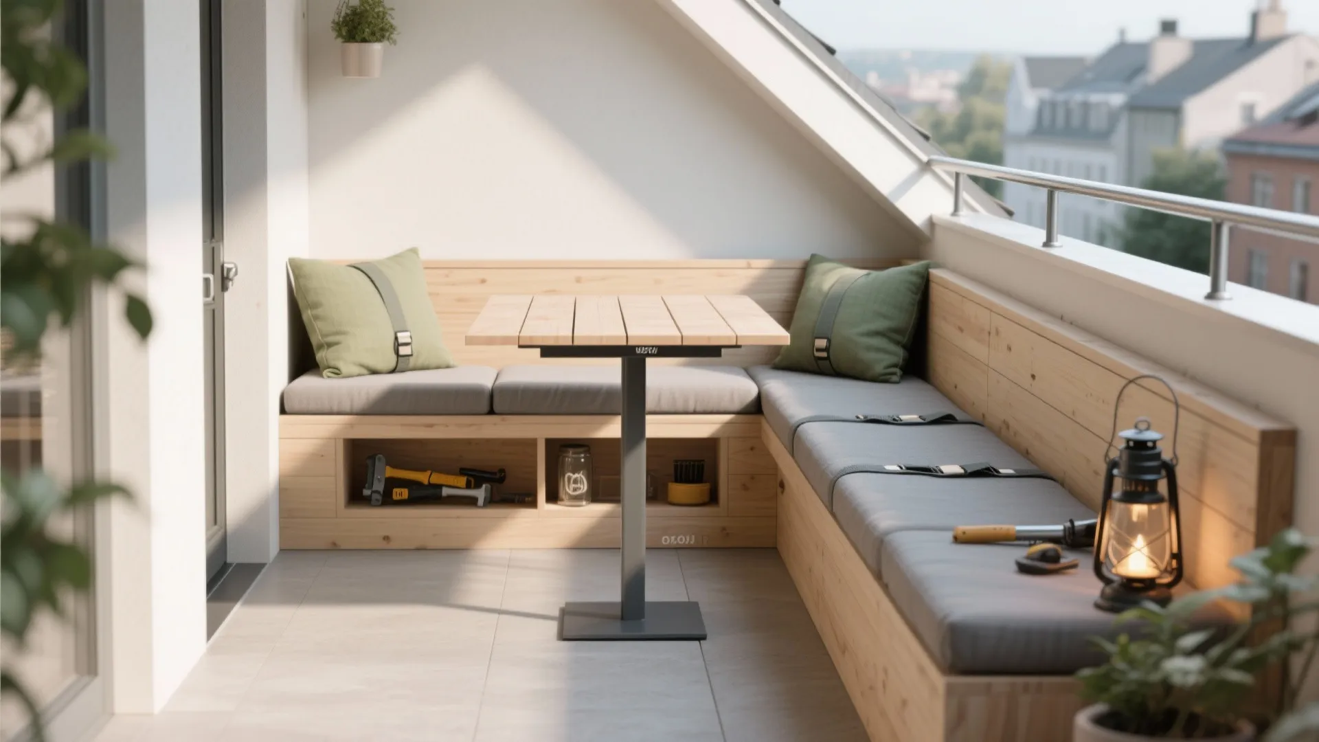 L-Shaped Seating That Hugs a Corner