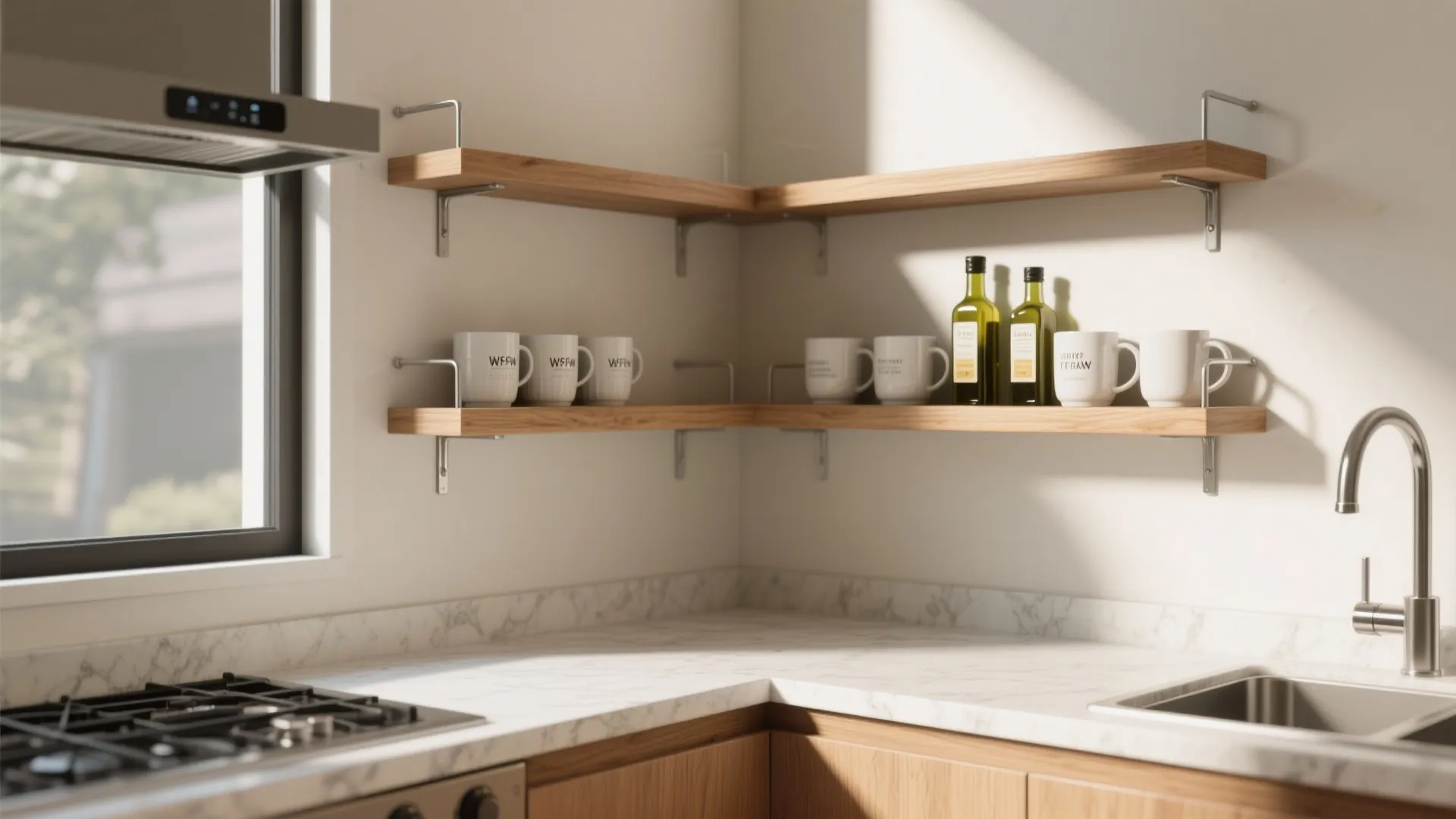 L-Shaped Corner Shelving to Unlock Dead Space