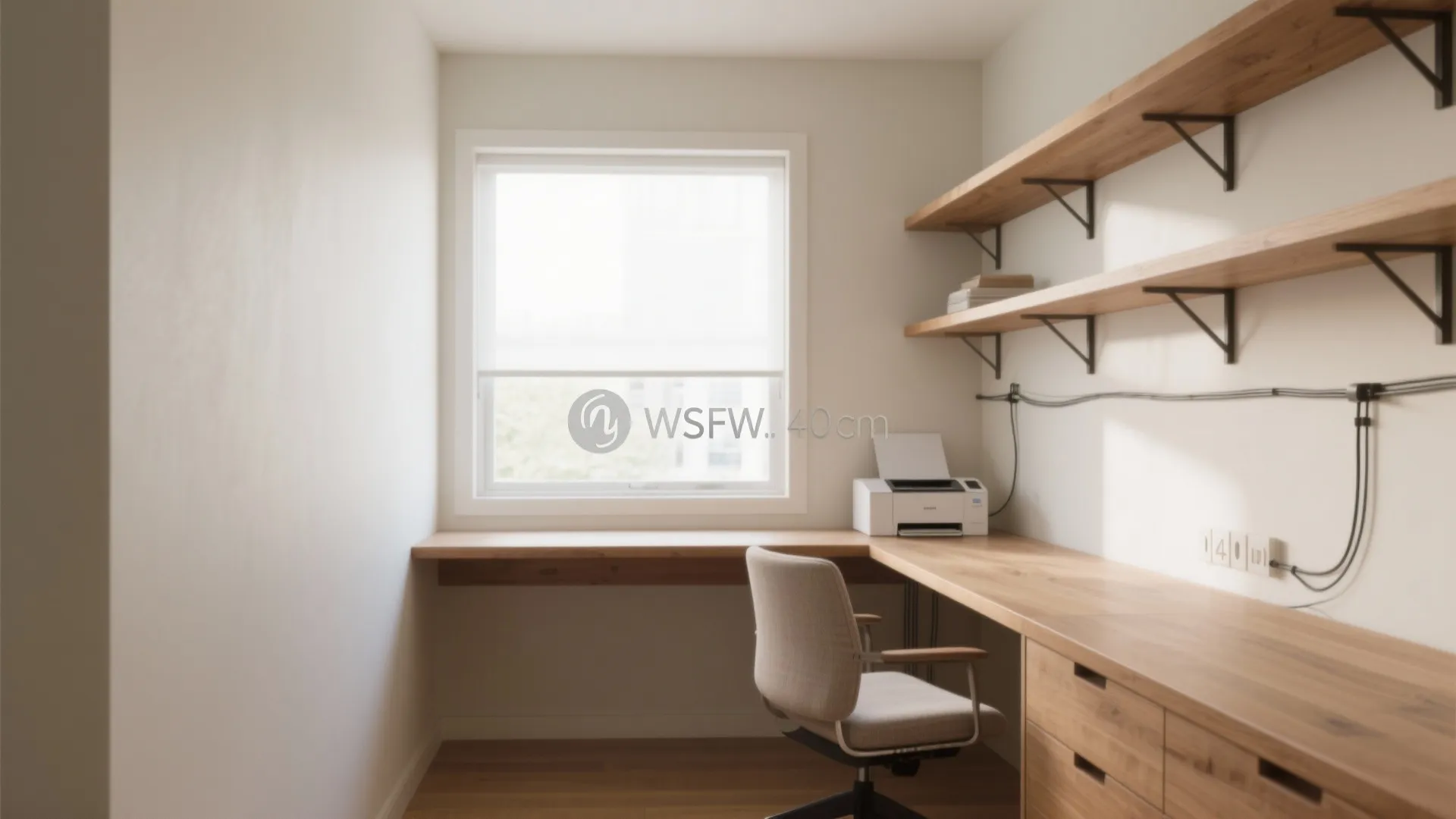 L-Shaped Study Corner with Wrap-Around Shelves