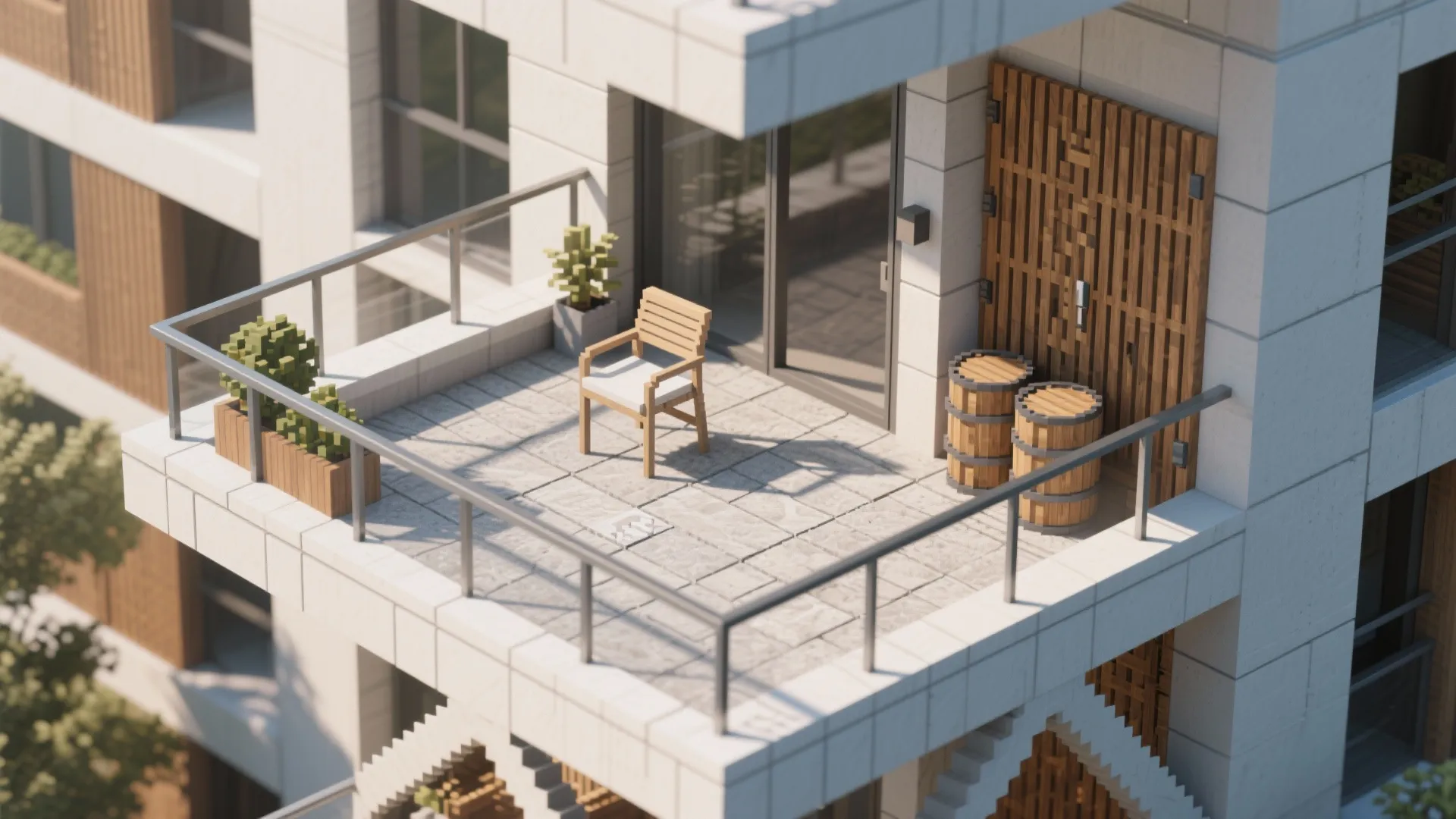 L-Shaped Corner Balcony