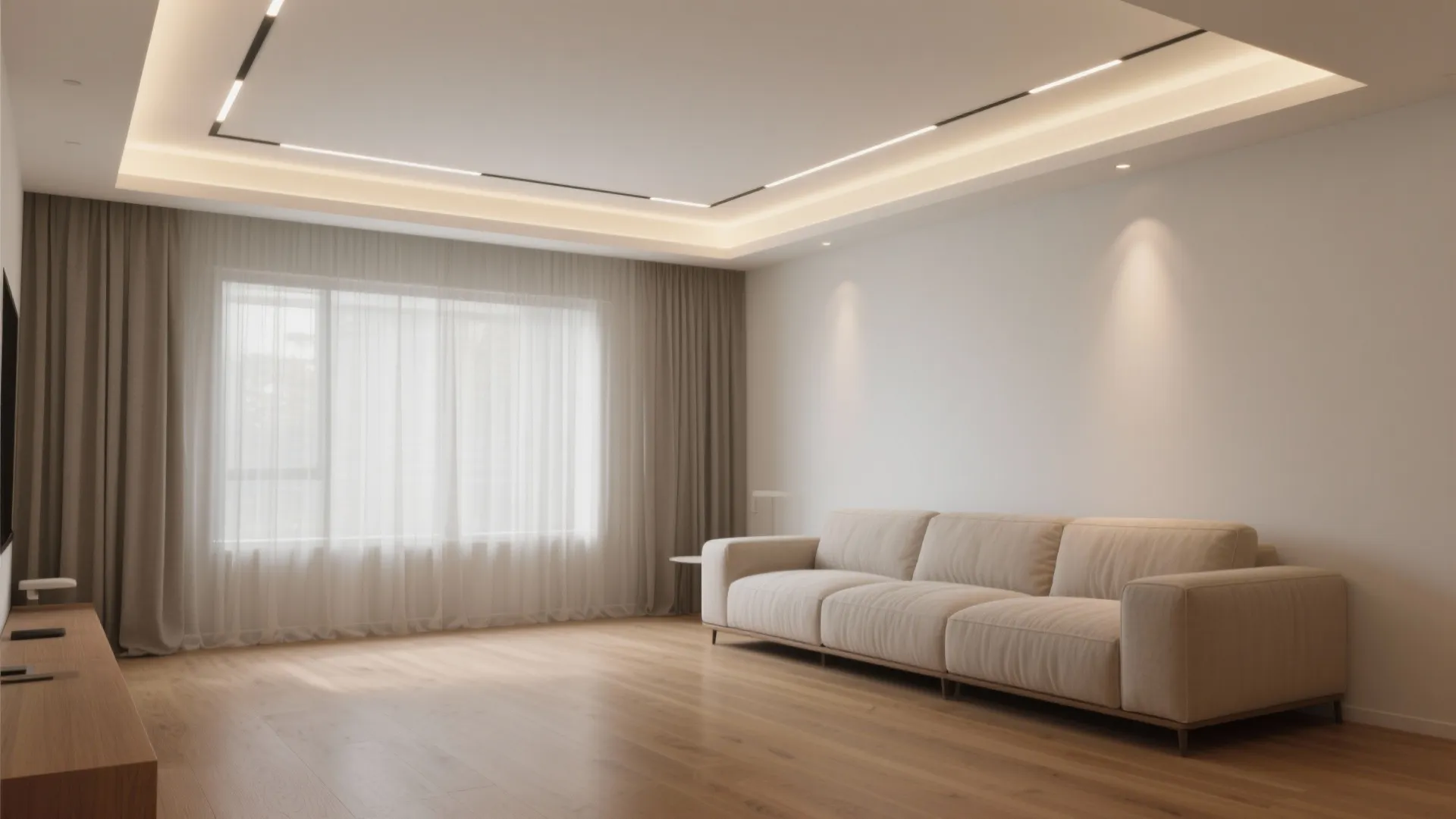 L-Shaped Cove Ceiling to Open the Room