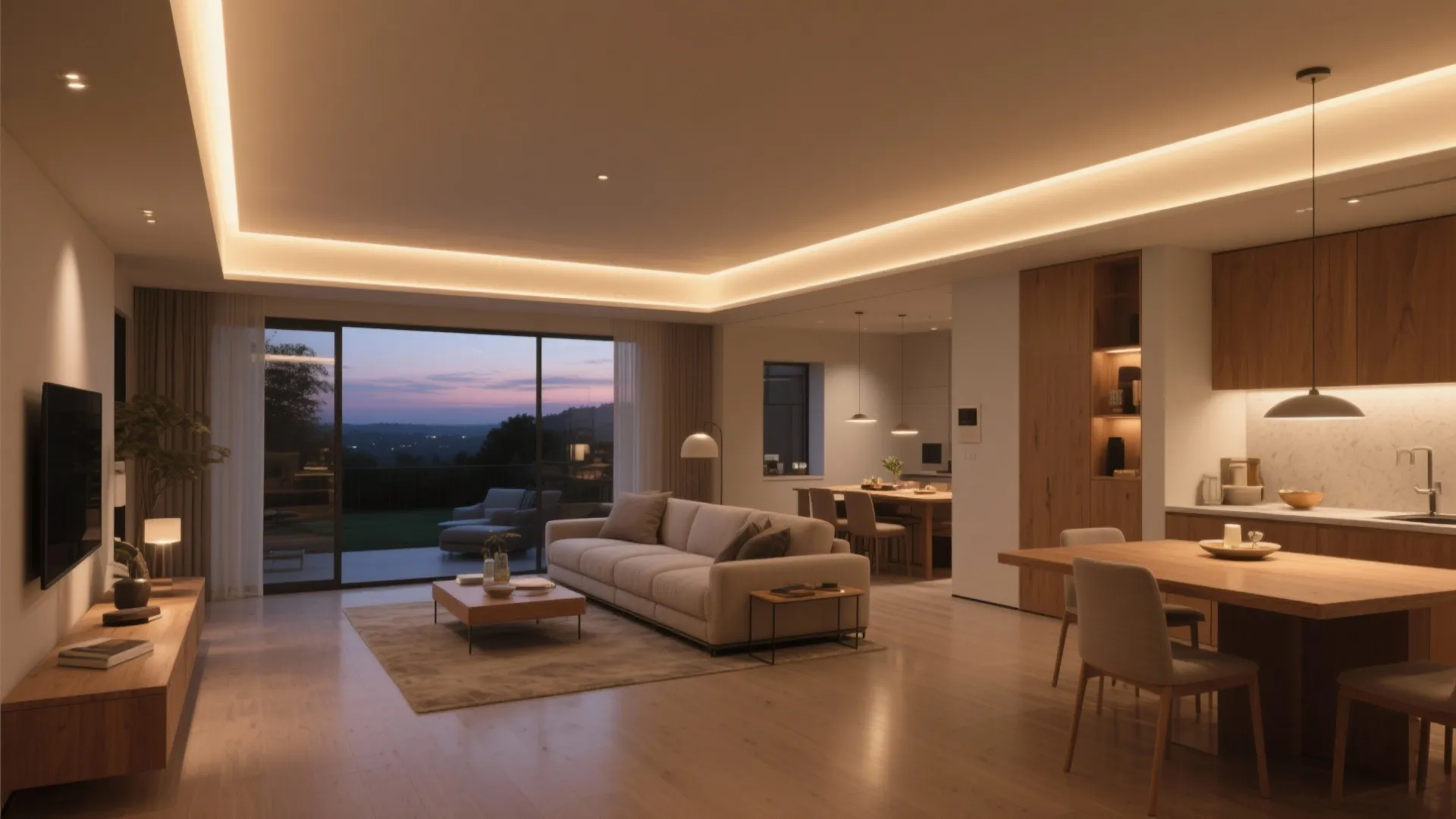 Cove lighting that turns the corner