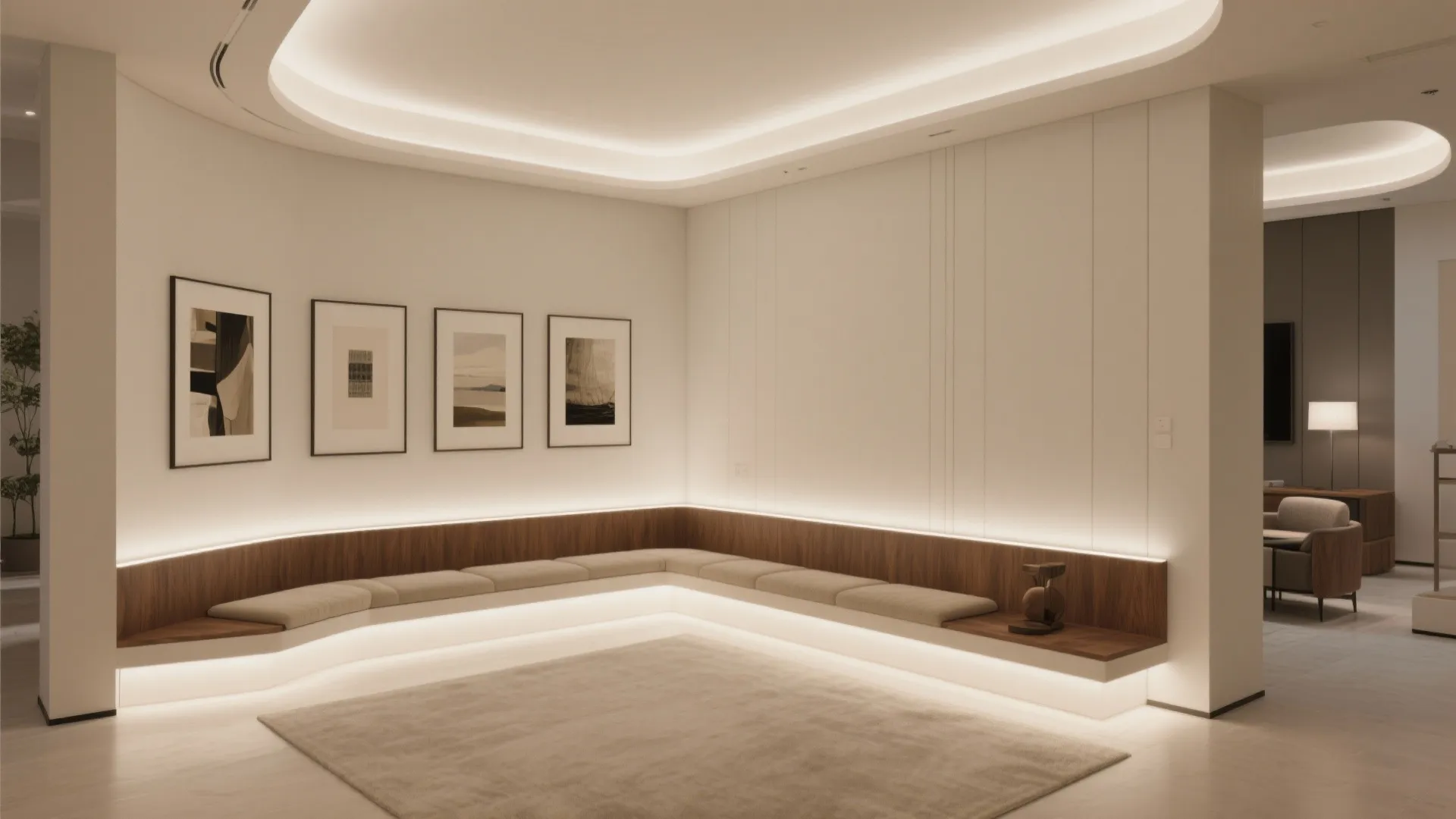 POP coves that follow the L-shaped hall