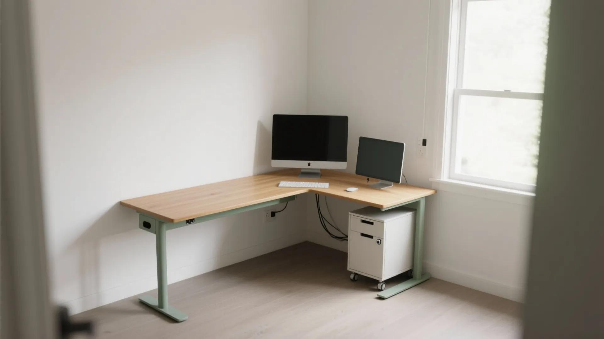 Corner L-shape with hidden storage