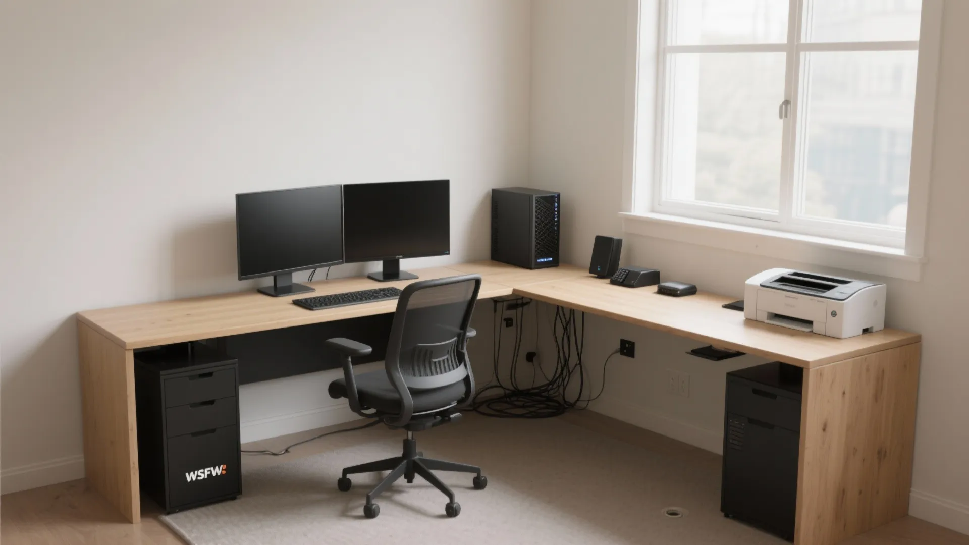 L-Shaped Layouts for Small Computer Rooms