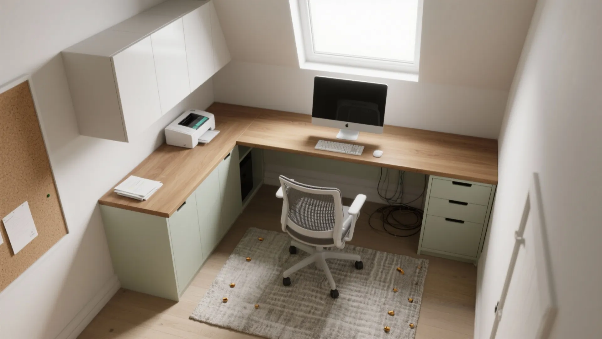 L-Shaped Corner Layout to Maximize Surface Area