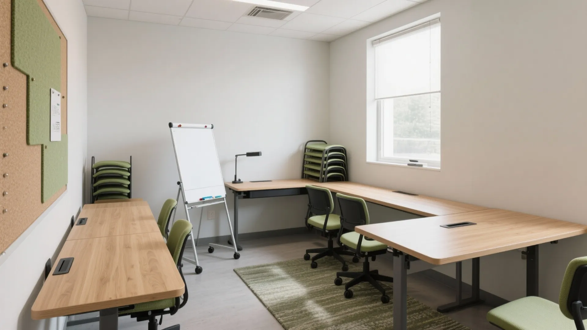 Flexible layouts with corner-friendly L-desks