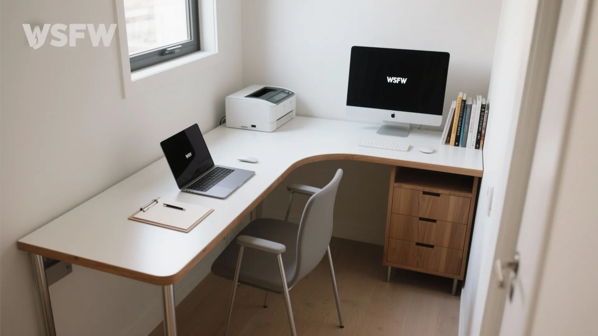 L-Shaped Study Table for Small Rooms