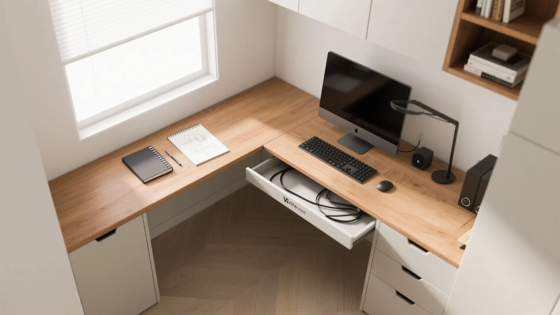 L-Shaped Desk Layouts for Elbow Room and Ergonomics