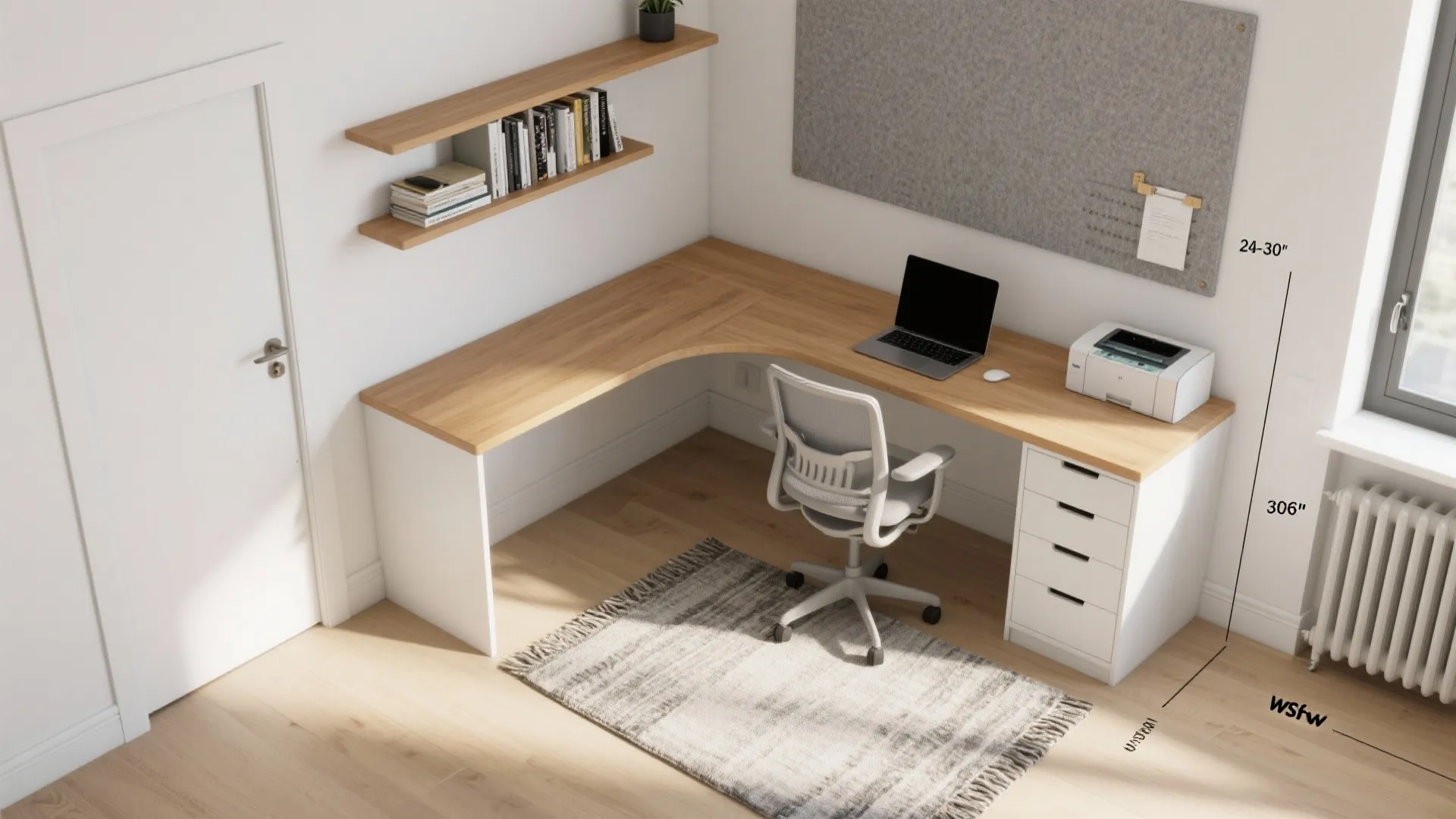 Right-Sized Desks: L-Shapes and Wall-to-Wall Runs