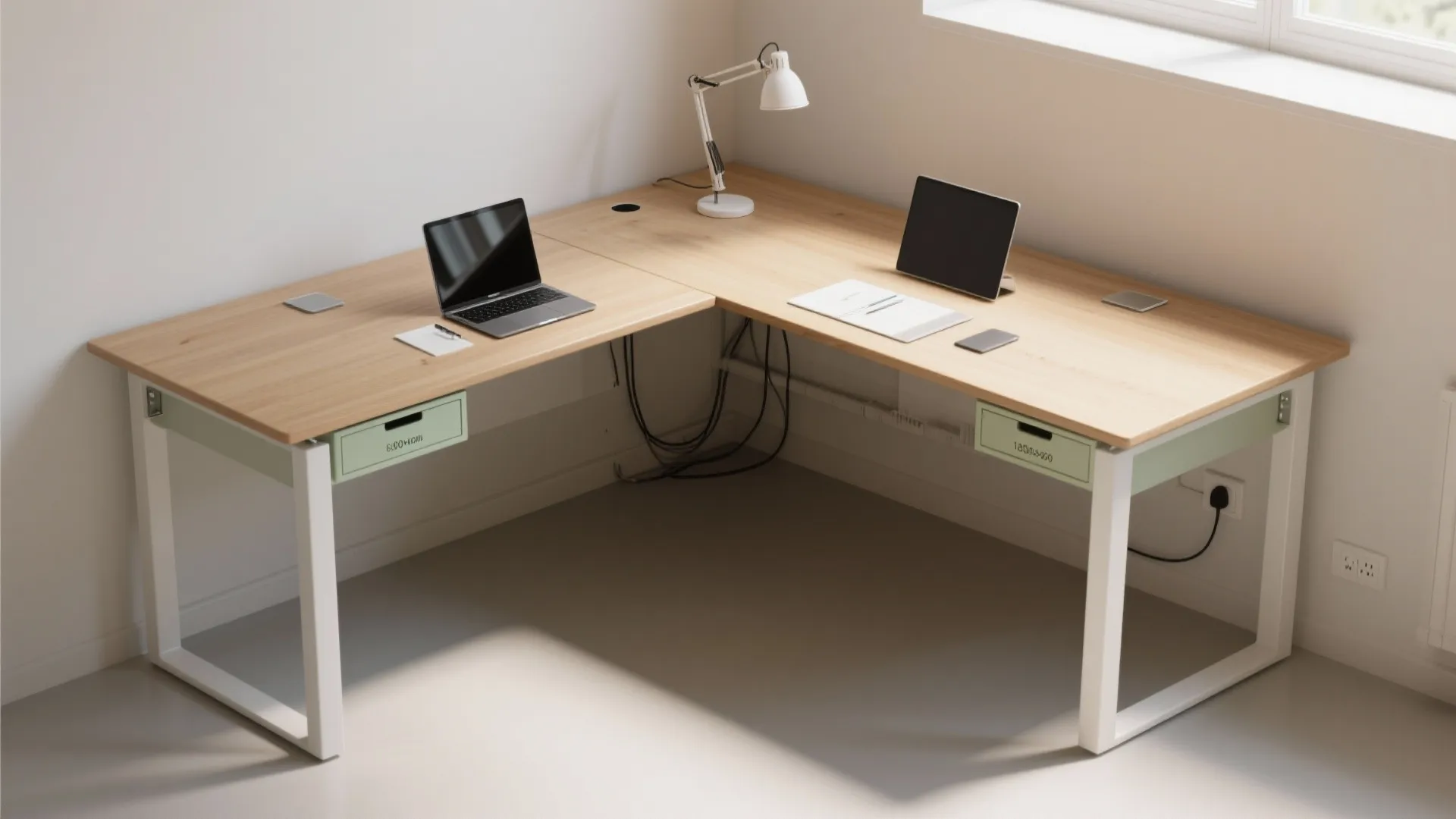 L-Shaped Desk Layout That Works in Tight Corners