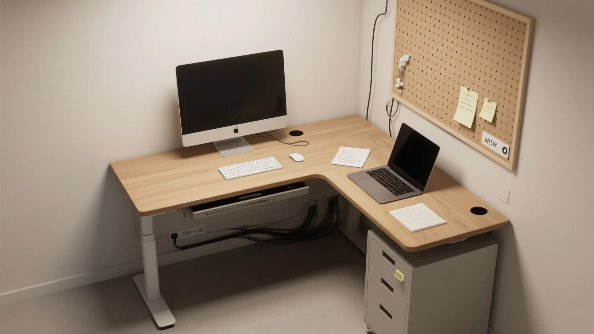 [Section: Inspiration 3] Corner-smart L-shaped desk for workflow