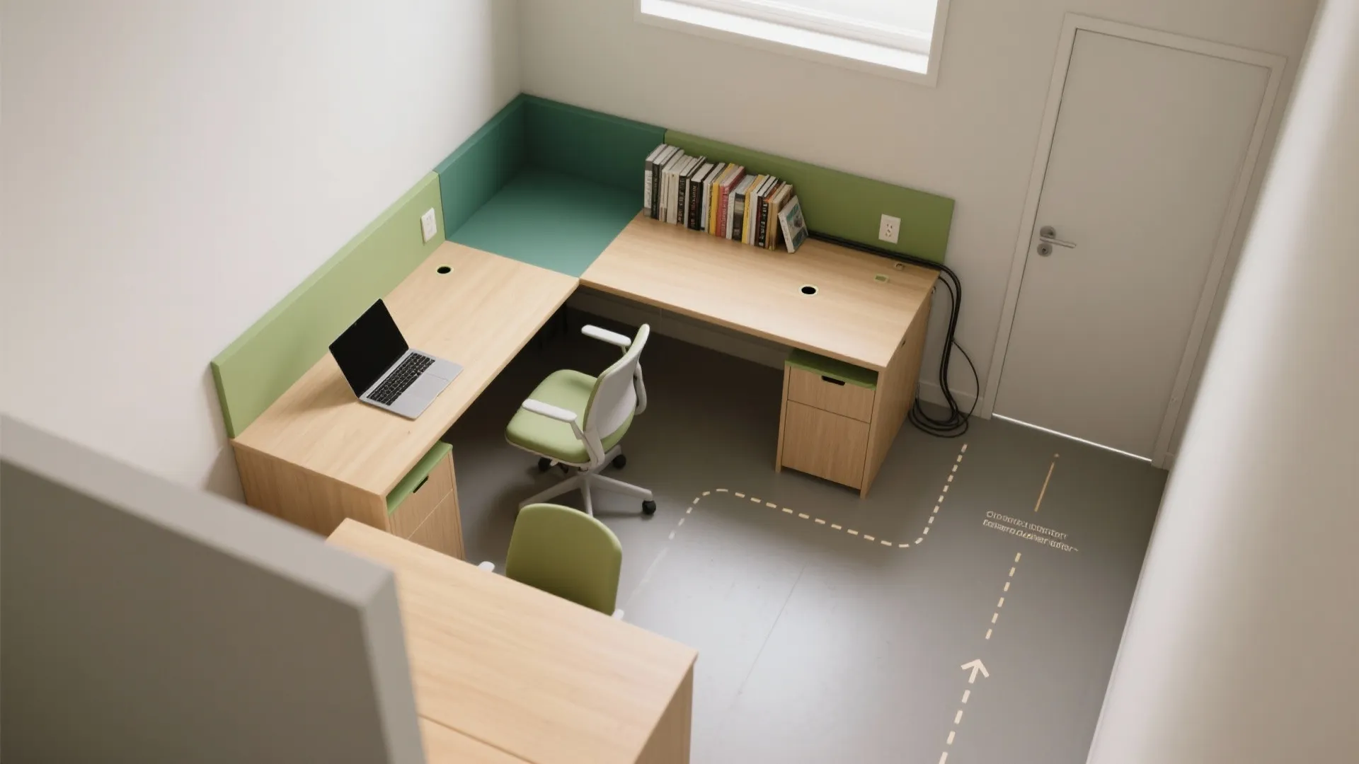 Idea 1: L-shaped Desk Planning for Compact Rooms