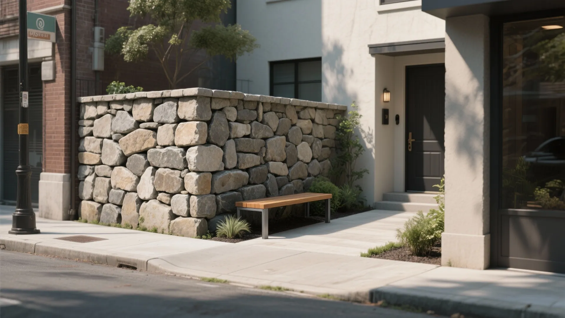 L-Shaped Entry Walls That Shape Space