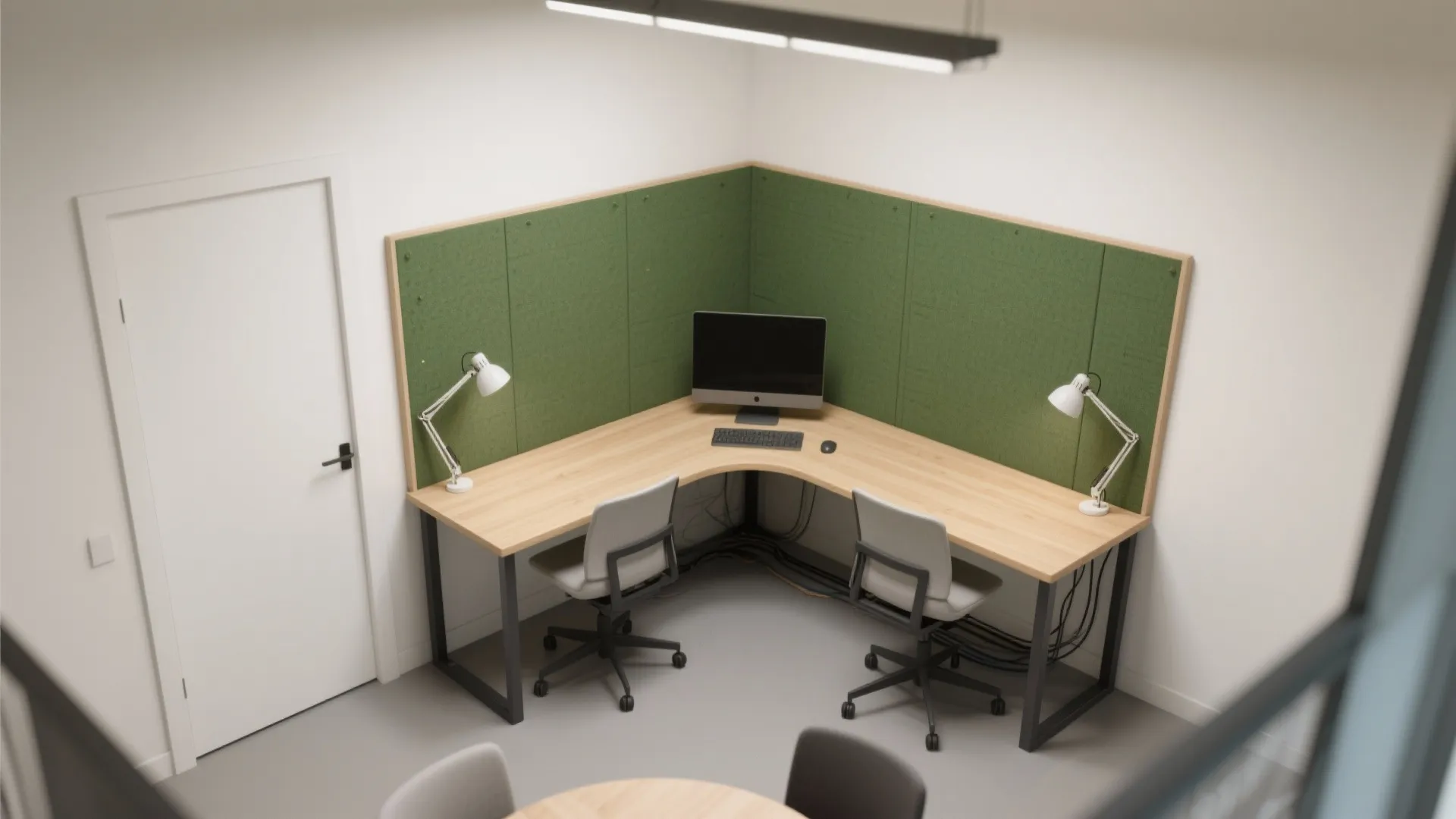 3) L‑shaped micro hubs for 2–4 person teams