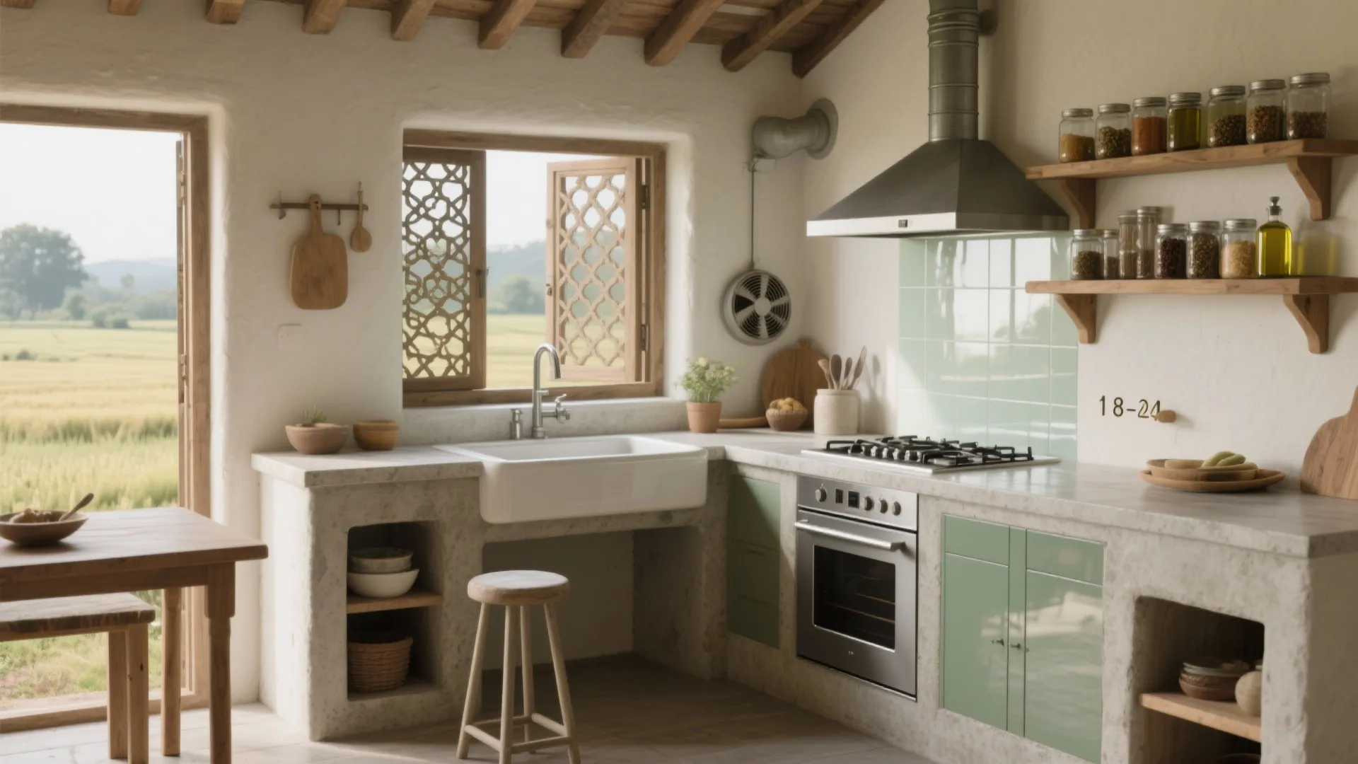 L-shaped Village Kitchen That Works Hard