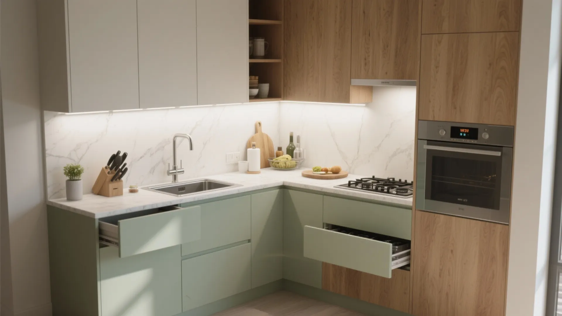 Compact Kitchen That Works Hard