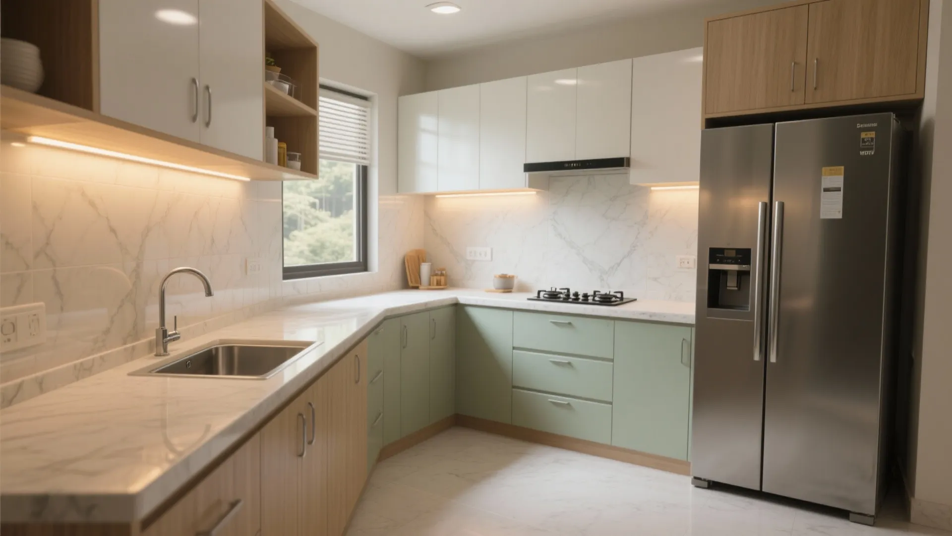 An L-Shaped Kitchen That Works Hard