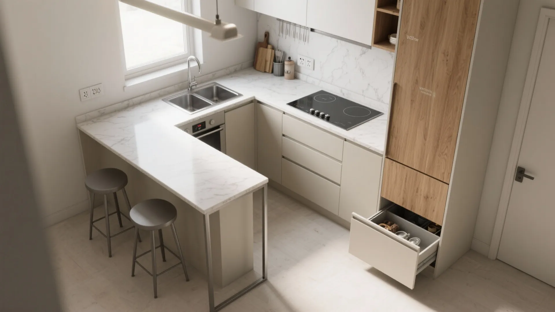 Smart L-Shape or Galley: One Counter, Two Jobs