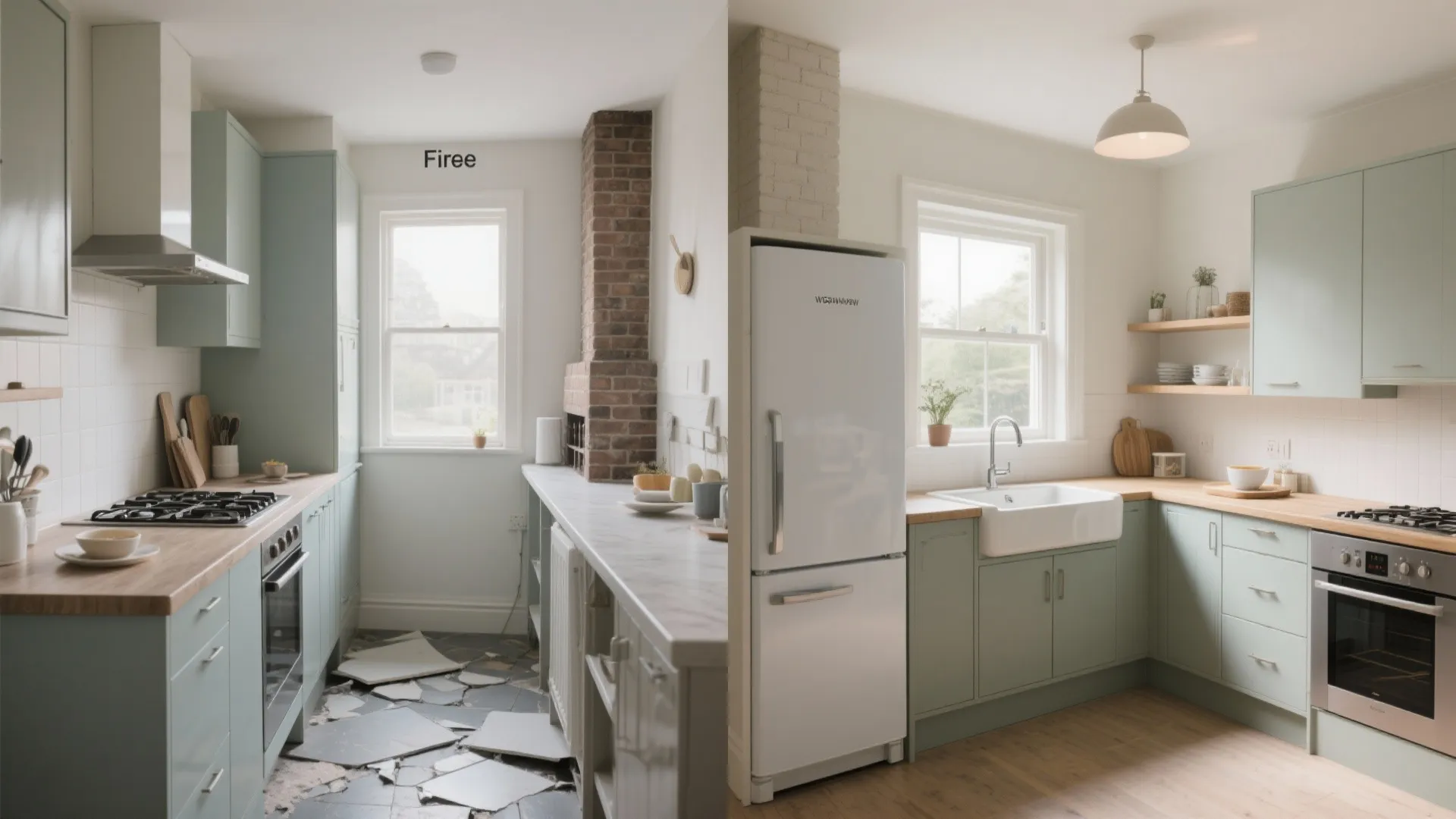 L-Shaped Kitchen That Frees Counter Area