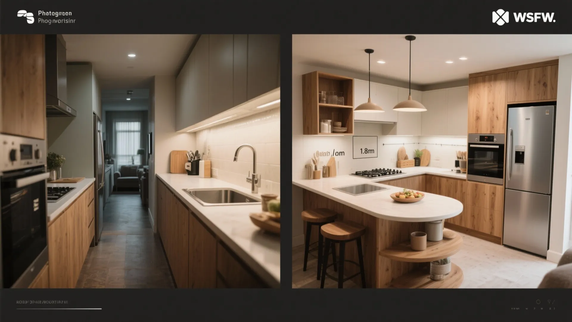 L-shaped kitchen that unlocks the work triangle