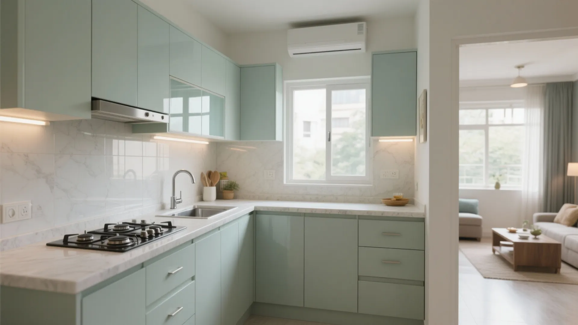 Smart L-shaped kitchen flow for tight footprints