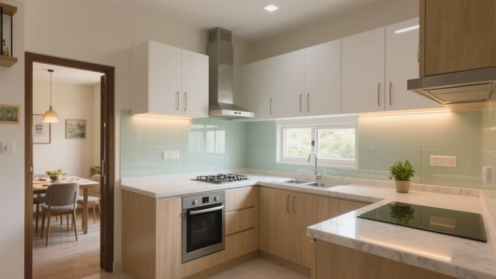 An L-shaped Modular Kitchen That Breathes